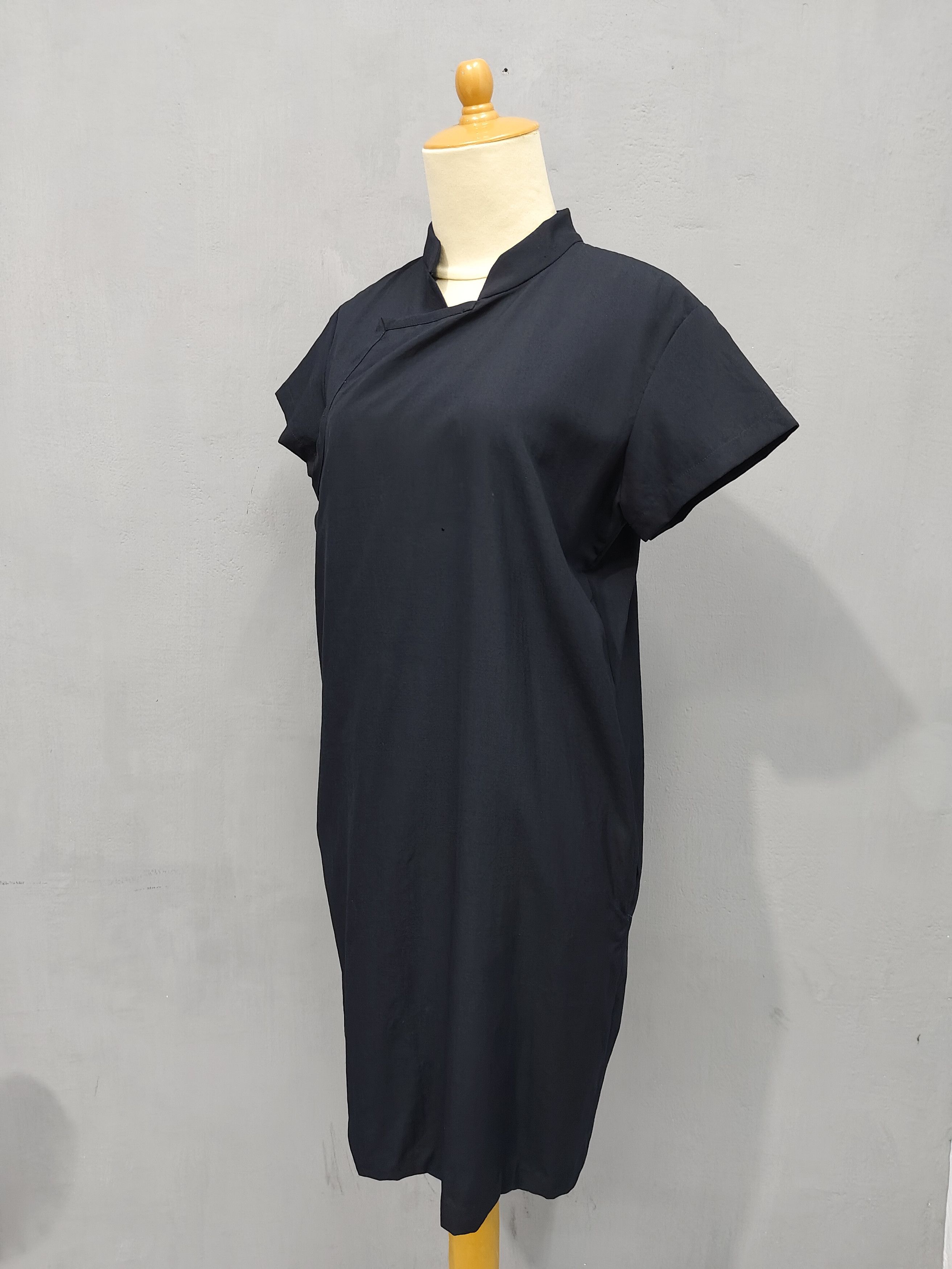 Comme des Garcons AD91 Robe de Chambre CDG Asymmetric Wrap Zip Wool Dress Size M / US 6-8 / IT 42-44 - 4 Thumbnail