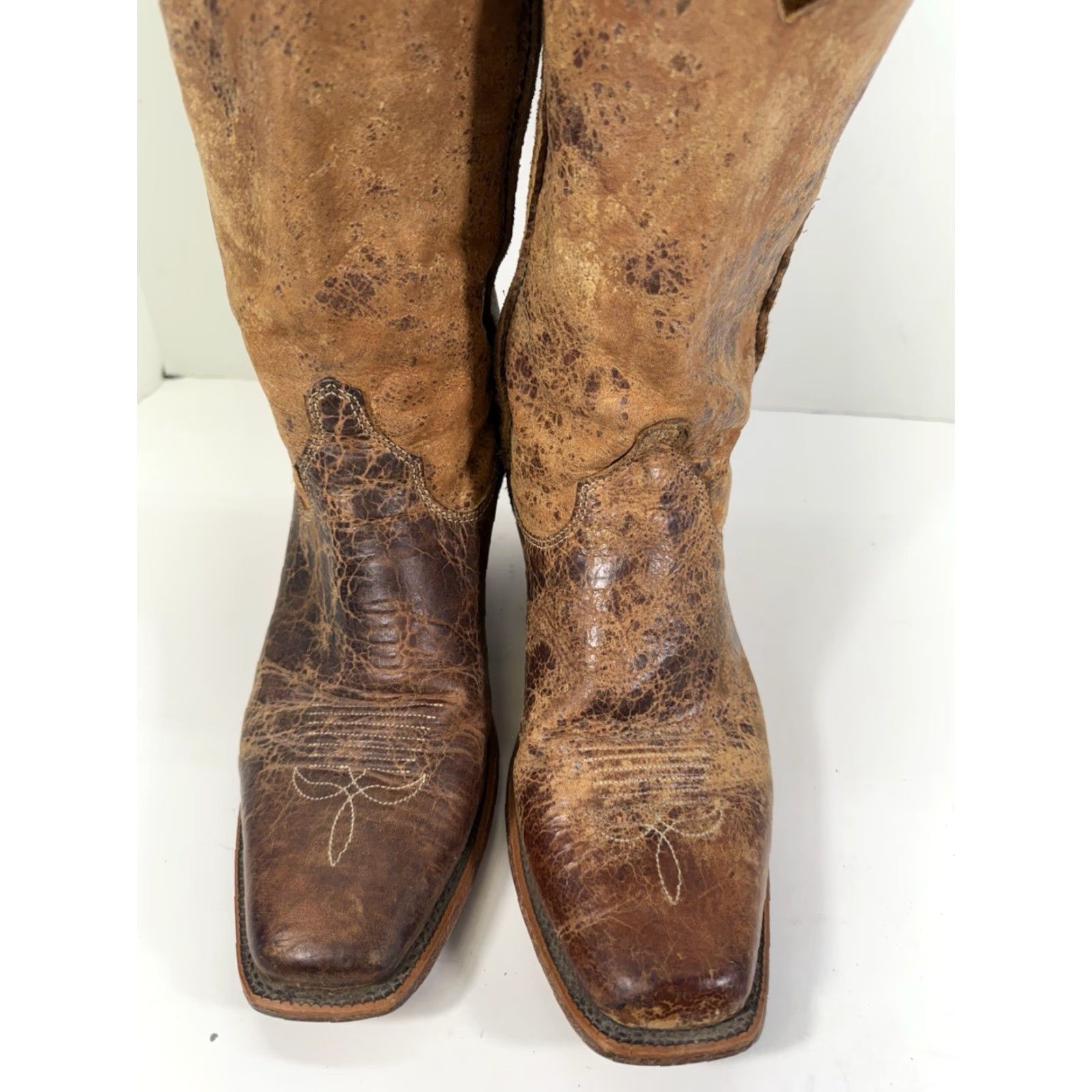 Justin Boots Justin Bent Rail Wildwood Boots Women 10 B Brown Leather Crackled Western BRL122 Size US 10 / IT 40 - 5 Thumbnail