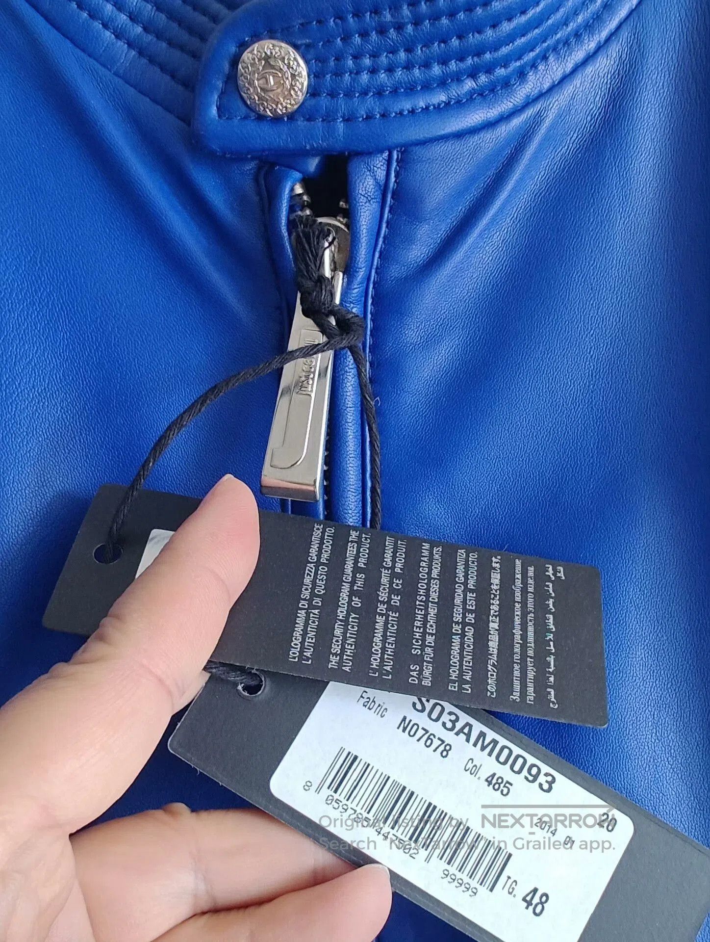 Just Cavalli Just Cavalli Lambskin Biker Jacket. Size US M / EU 48-50 / 2 - 5 Thumbnail