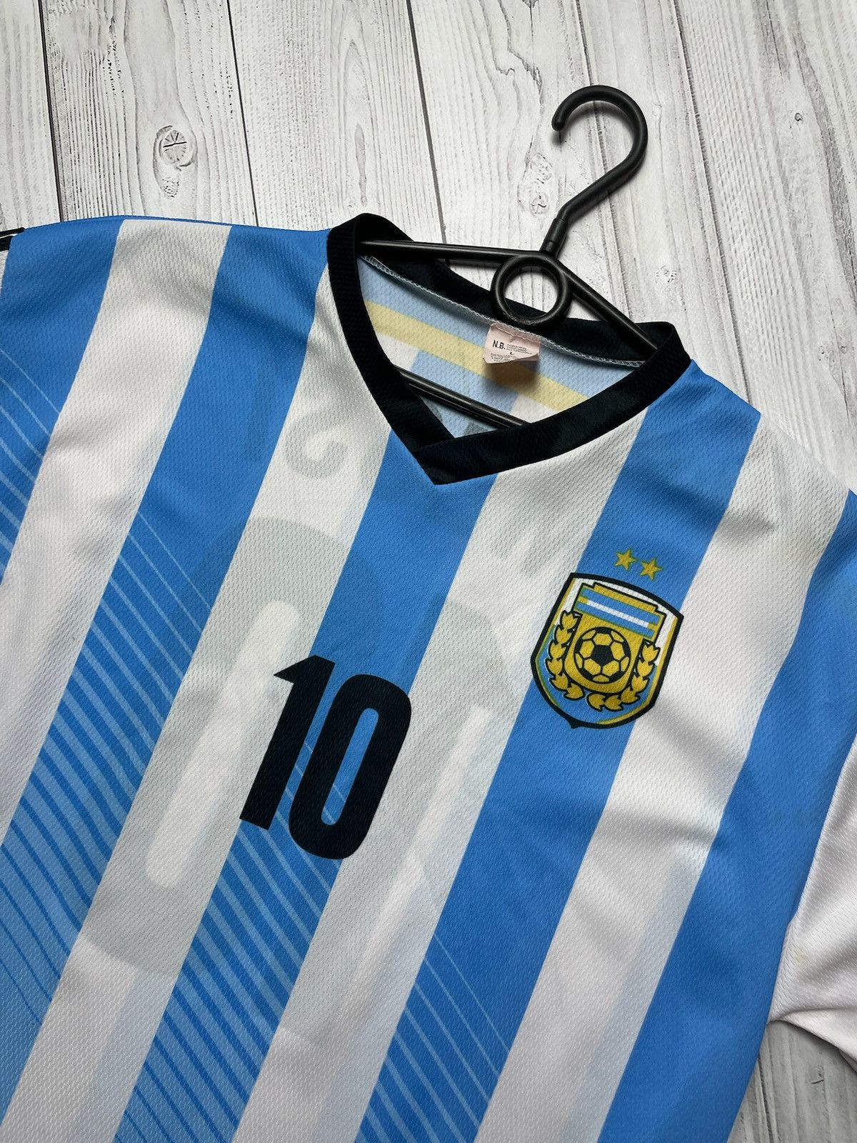 Vintage Vintage Messi 10 Argentina tee logo size L Size US L / EU 52-54 / 3 - 3 Thumbnail