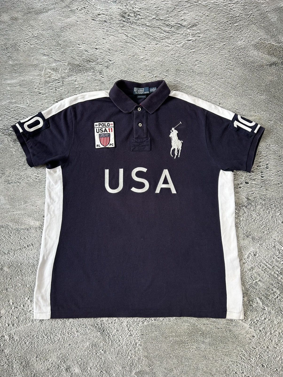 Polo Ralph Lauren × Ralph Lauren × Vintage Chief Keef Polo Ralph Lauren USA vintage shirt navy blue Size US XL / EU 56 / 4 - 1 Thumbnail
