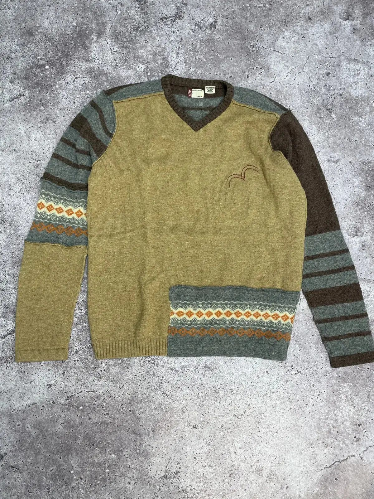 Levi's Vintage Levi’s Wool Blend Patchwork Sweater Men’s L Size US M / EU 48-50 / 2 - 1 Thumbnail