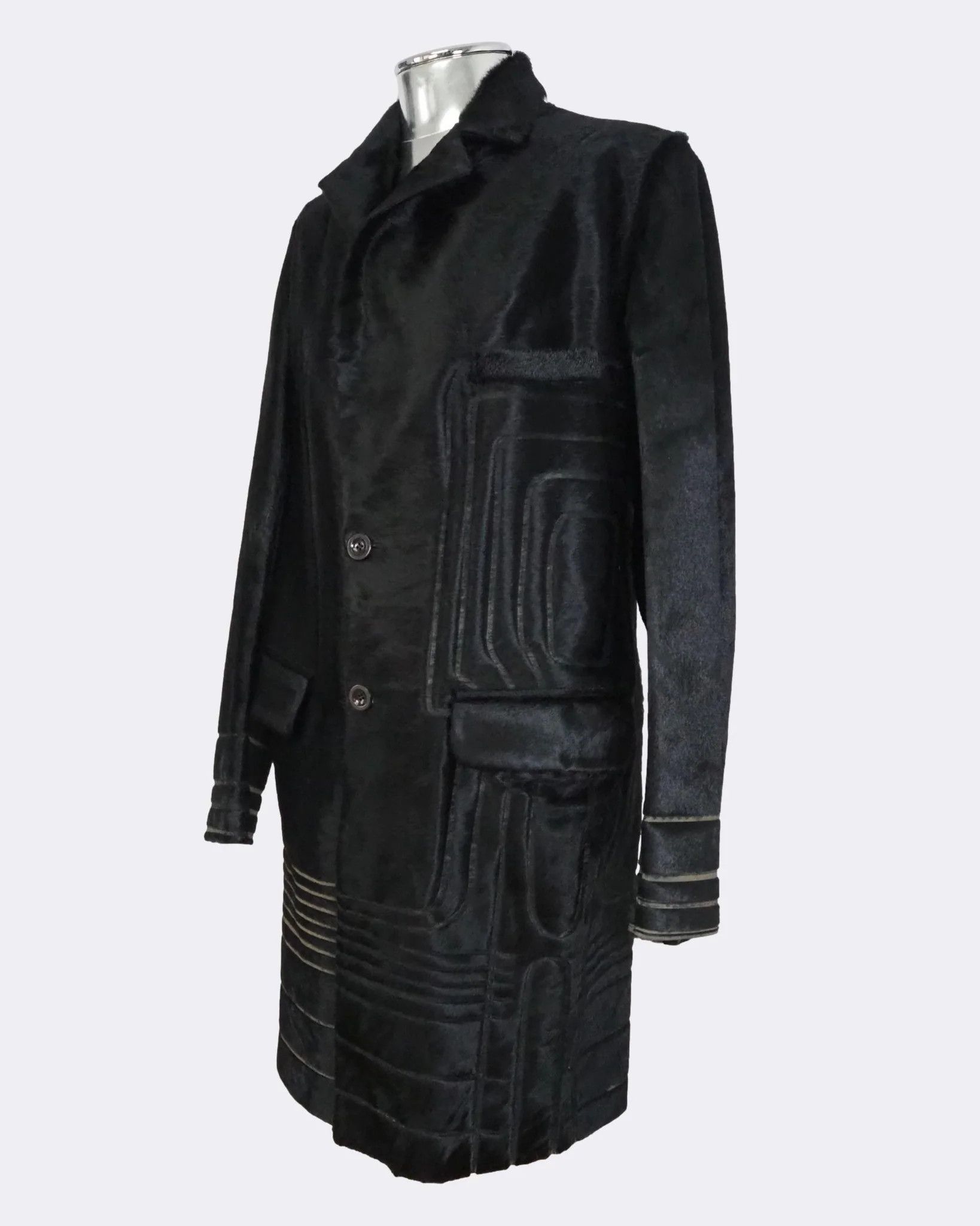 Eternal Men's Exté Laser-cut Calf Hair Leather Jacket $2320 Size US L / EU 52-54 / 3 - 12 Thumbnail