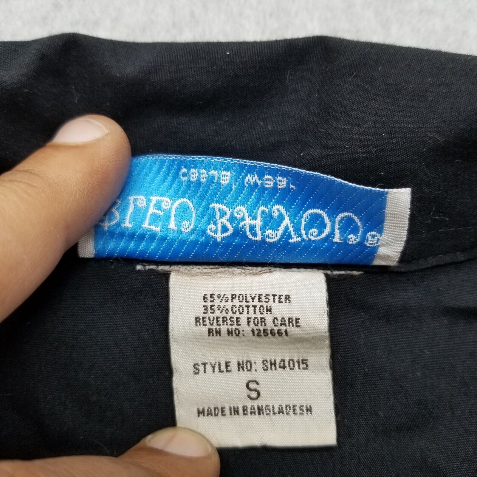 Other Blue Bayou Shirt Womens Small Black Button Up Rhinestone Size S / US 4 / IT 40 - 2 Thumbnail