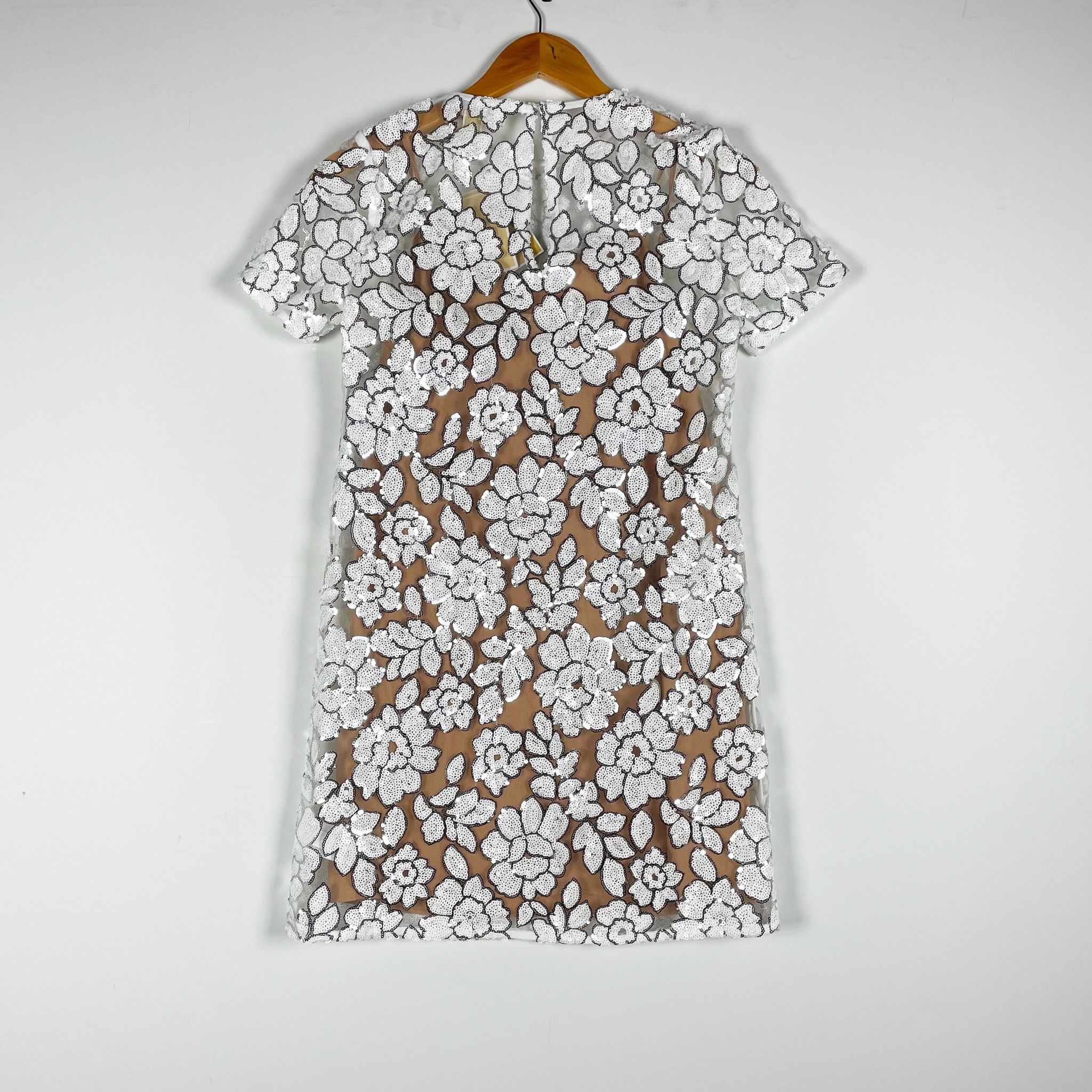Michael Kors NEW Michael Kors White Sequined Size XXS / US 00 / IT 34 - 4 Thumbnail