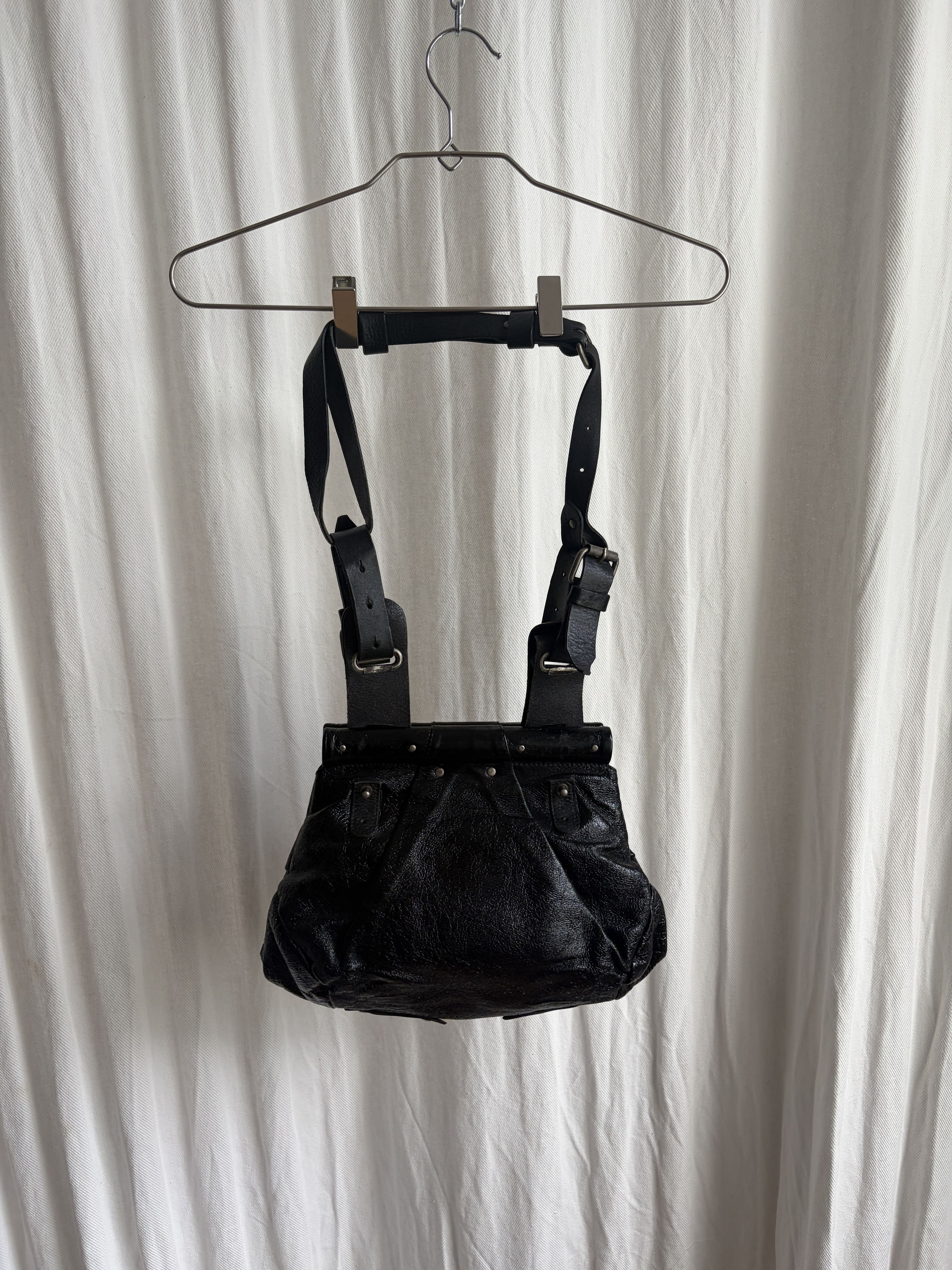 Dries Van Noten 90s Glossed Leather Crossbody Size ONE SIZE - 1 Thumbnail