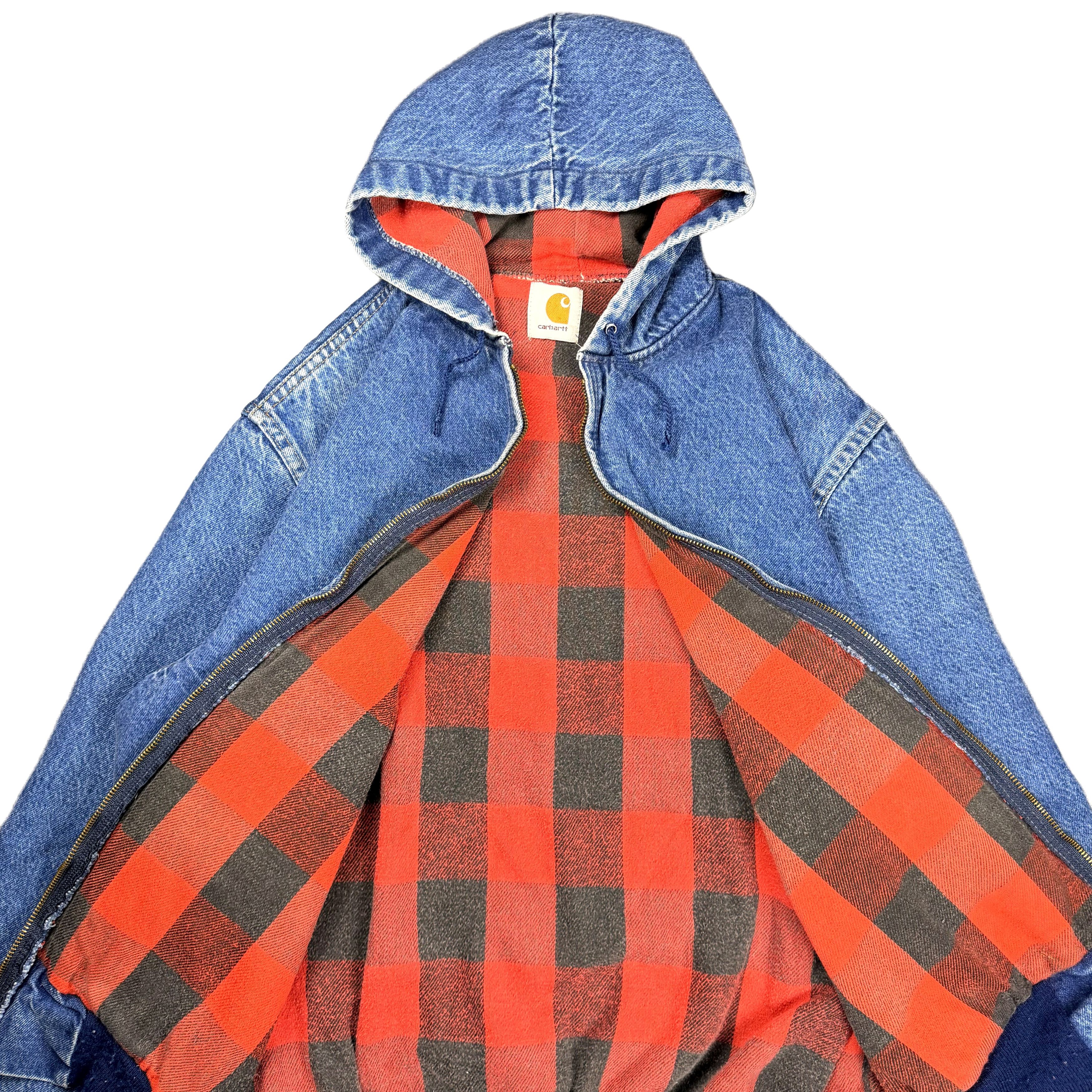 Carhartt Vintage Carhartt Denim 90s Hooded Active Jacket Plaid Medium Size US M / EU 48-50 / 2 - 4 Thumbnail