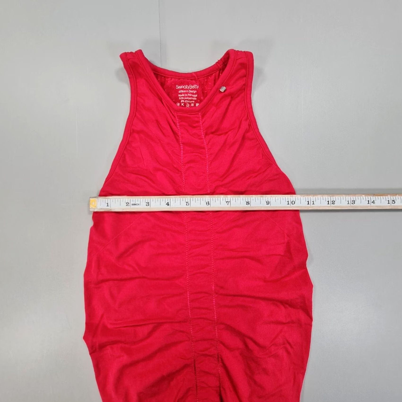 Sweaty Betty Sweaty Betty Dress Womens S Pink Ruffle Slim Fit Stretch Mini Sleeveless Size S / US 4 / IT 40 - 4 Thumbnail