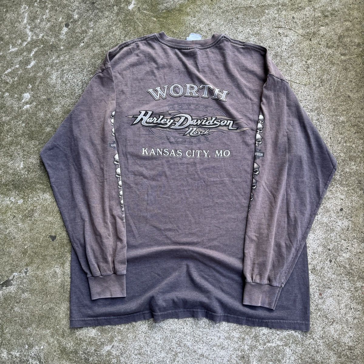 Harley Davidson Thrashed Faded Distressed Harley Shirt ERD Grunge WCC Chrome Size US XL / EU 56 / 4 - 8 Thumbnail