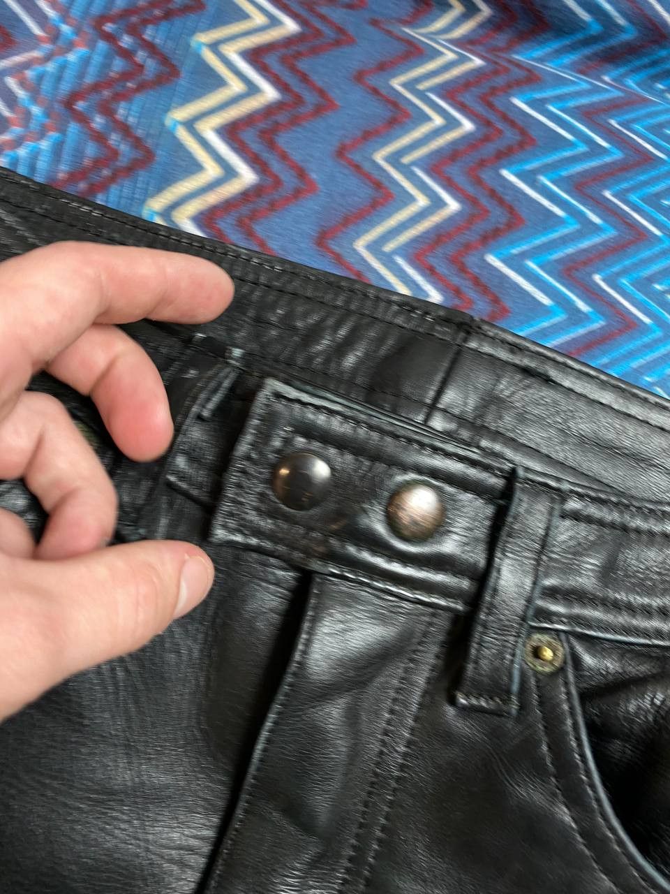 Leather × Vintage Vintage Echtes Leder bondage leather pants Size US 32 / EU 48 - 13 Thumbnail