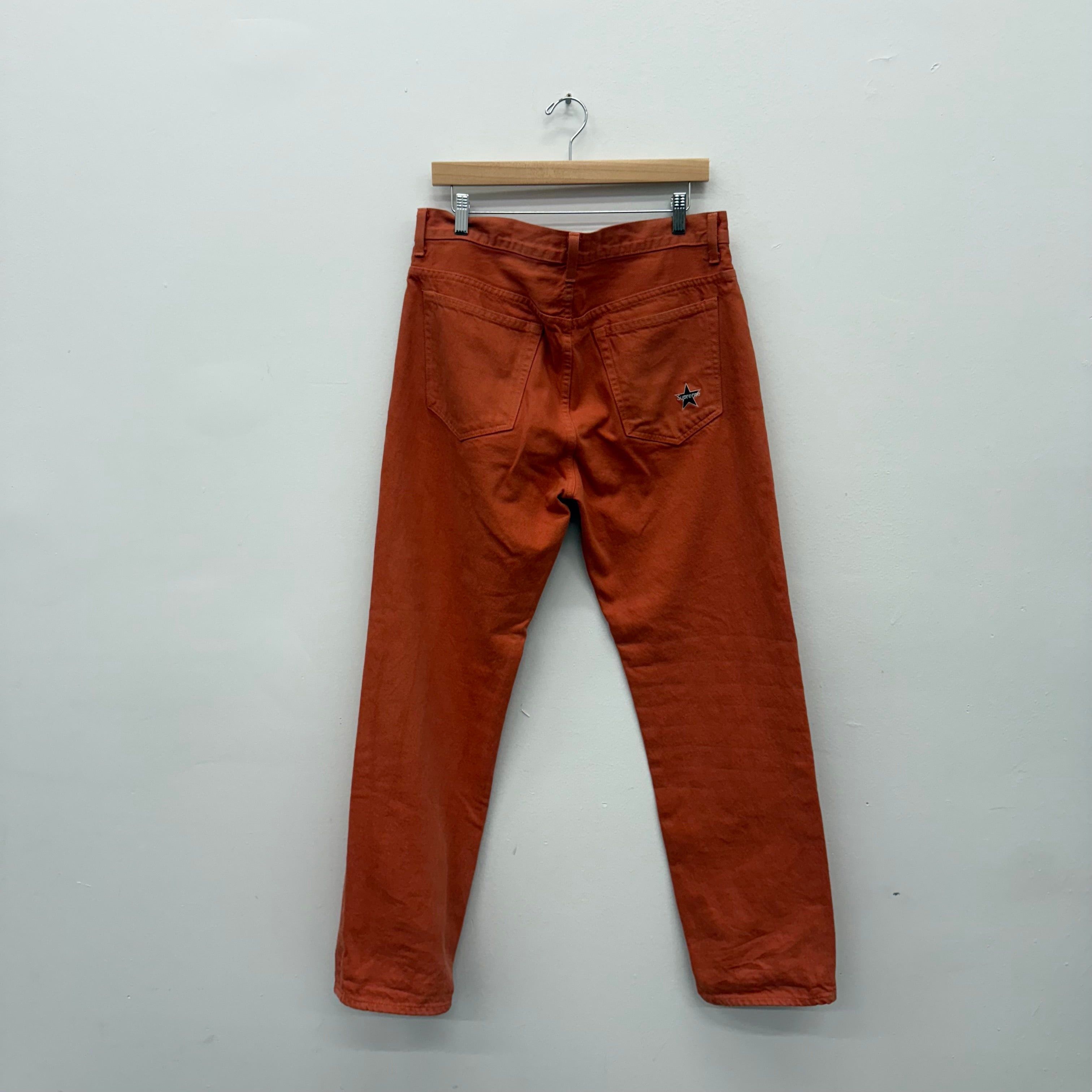 Supreme Supreme Orange Denim Jeans - Size 32 Size US 32 / EU 48 - 2 Thumbnail