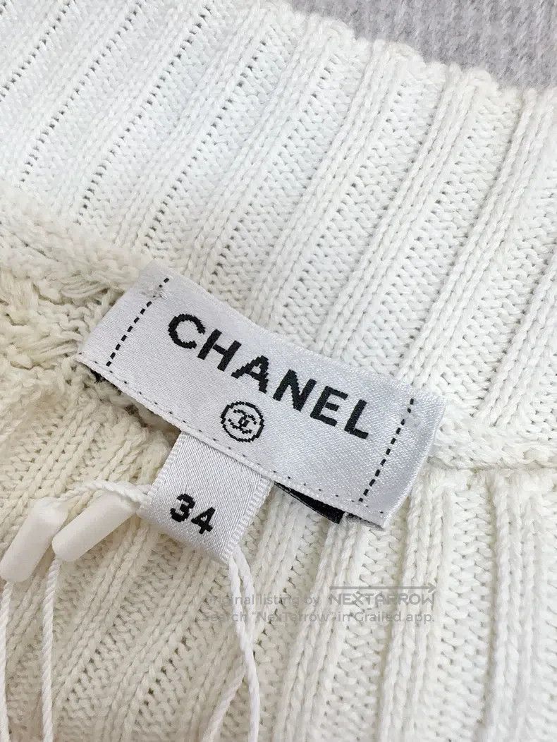 Chanel Chanel Beige hollow A-neck knitted short sleeves Size XXS / US 00 / IT 34 - 5 Thumbnail