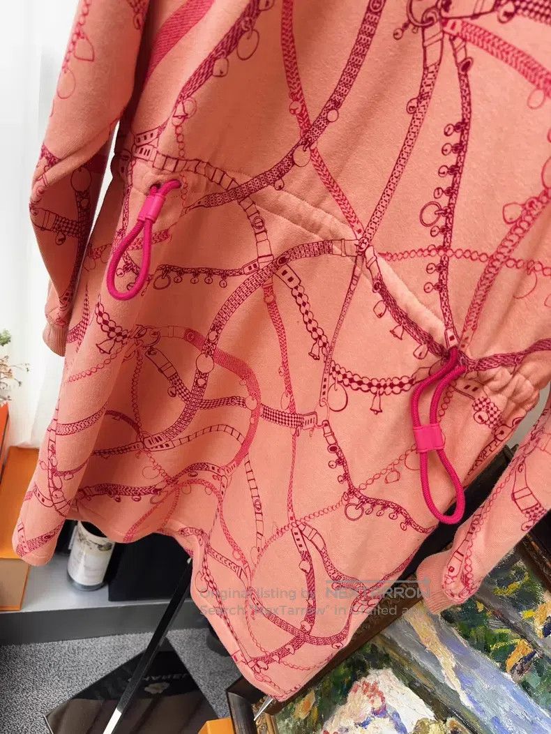 Hermes Hermes Pink Lock Chain Printed Hoodie Dress Size XS / US 0-2 / IT 36-38 - 4 Thumbnail