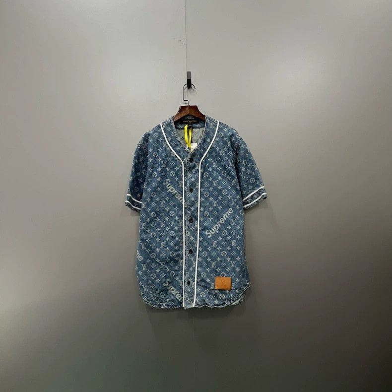 Louis Vuitton Louis Vuitton Blue short-sleeved shirt with presbyopic logo Size US XS / EU 42 / 0 - 1 Thumbnail