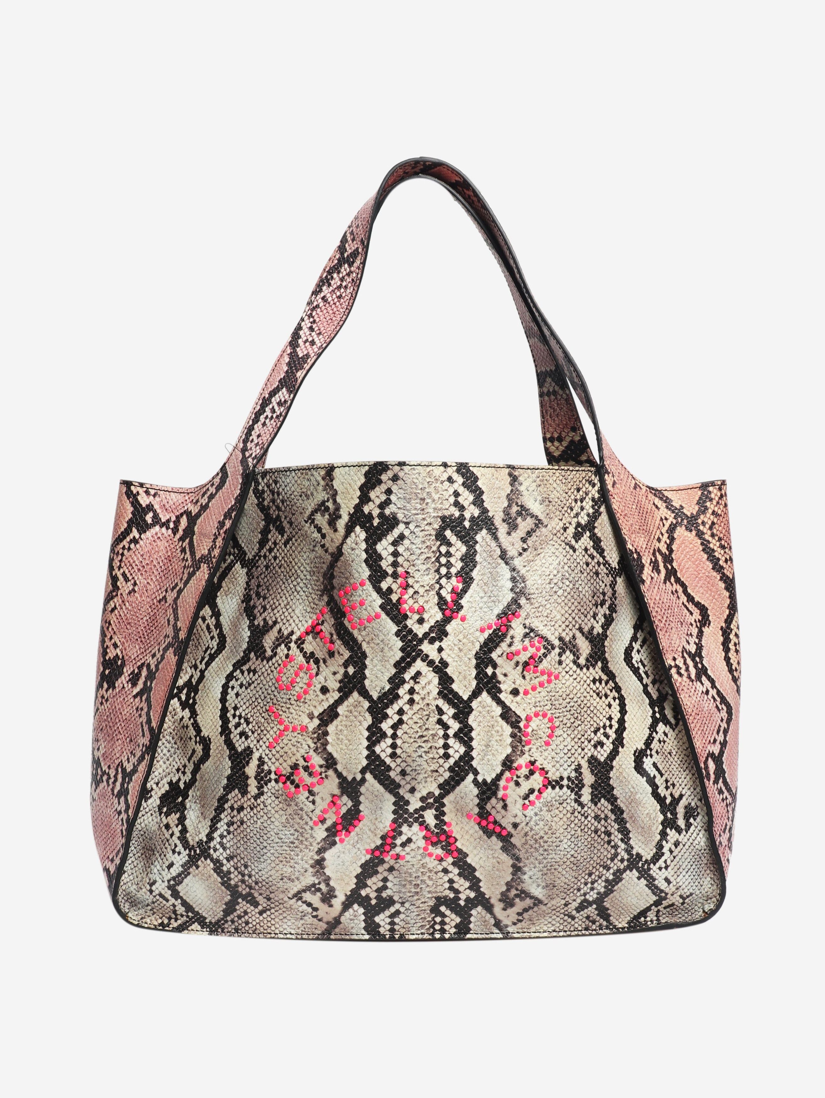 Stella McCartney Multicolour faux-snakeskin tote bag Size ONE SIZE - 1 Thumbnail