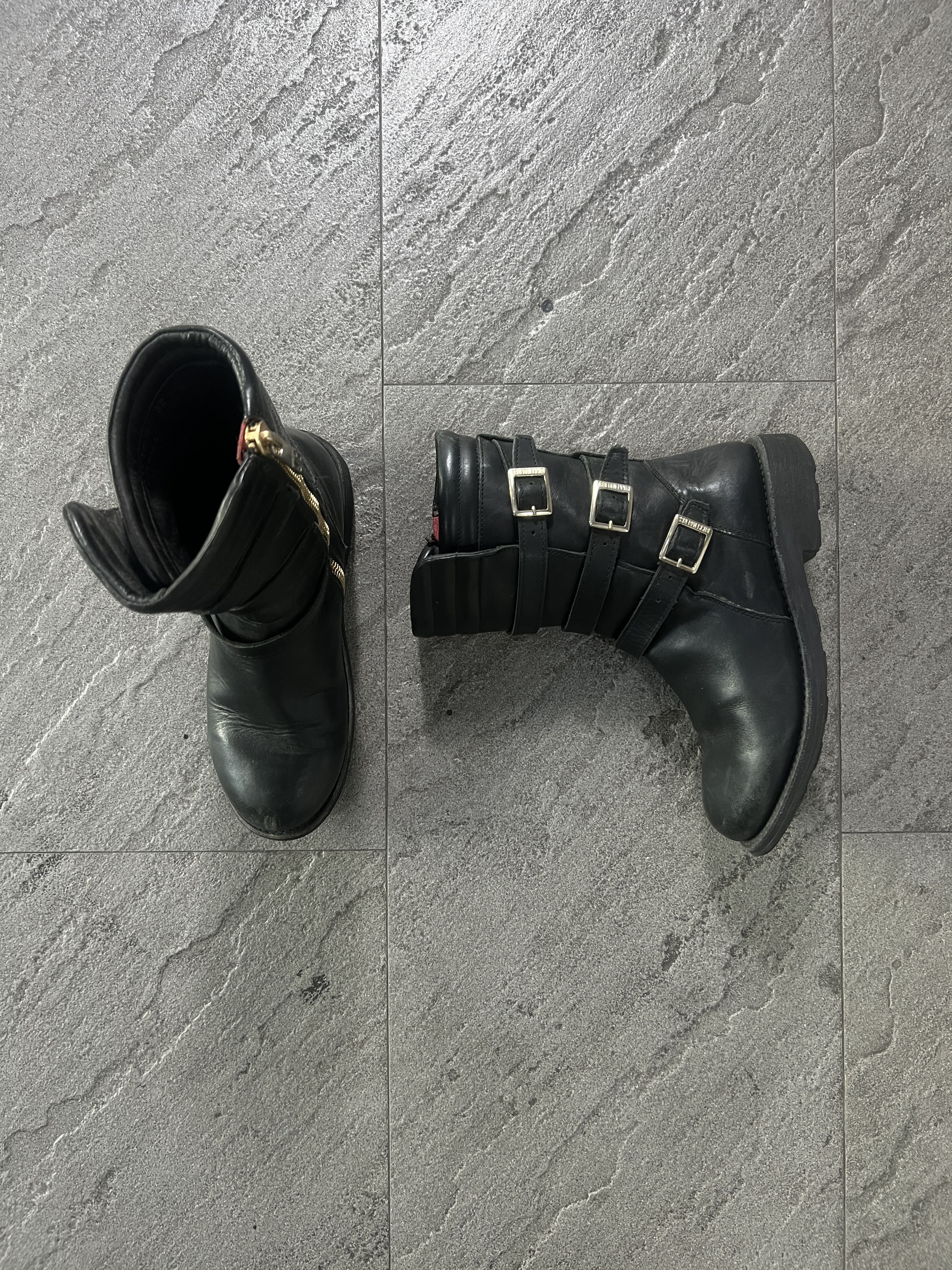 Dirk Bikkembergs Dirk Bikkembergs 3 Strap Leather Biker Boots Black Size US 7 / IT 37 - 2 Thumbnail