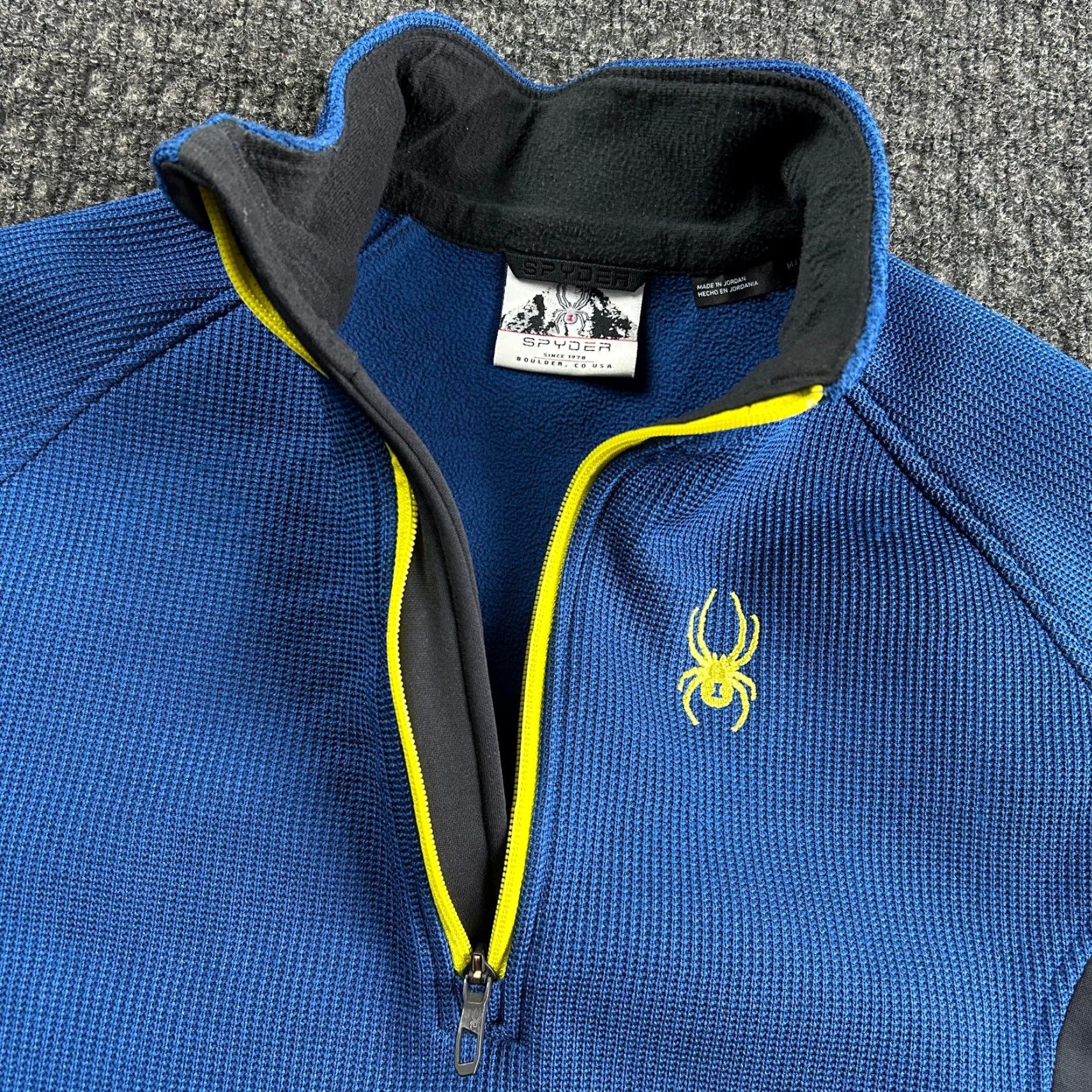 Spyder Spyder 1/4 Zip Pullover Shirt Hoodie M Blue Black Outdoor Mens Size US M / EU 48-50 / 2 - 6 Thumbnail