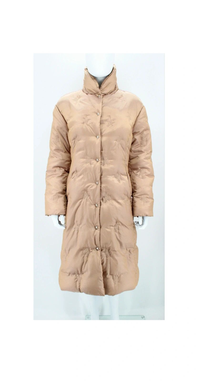 image of Mugler Vintage Puffer Coat in Rose Gold, Women's (Size Medium)