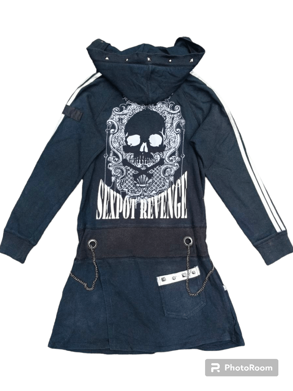 Sex Pot ReVeNGe SEX POX REVENGE SKULL BIG LOGO HOODIE Size S / US 4 / IT 40 - 1 Thumbnail