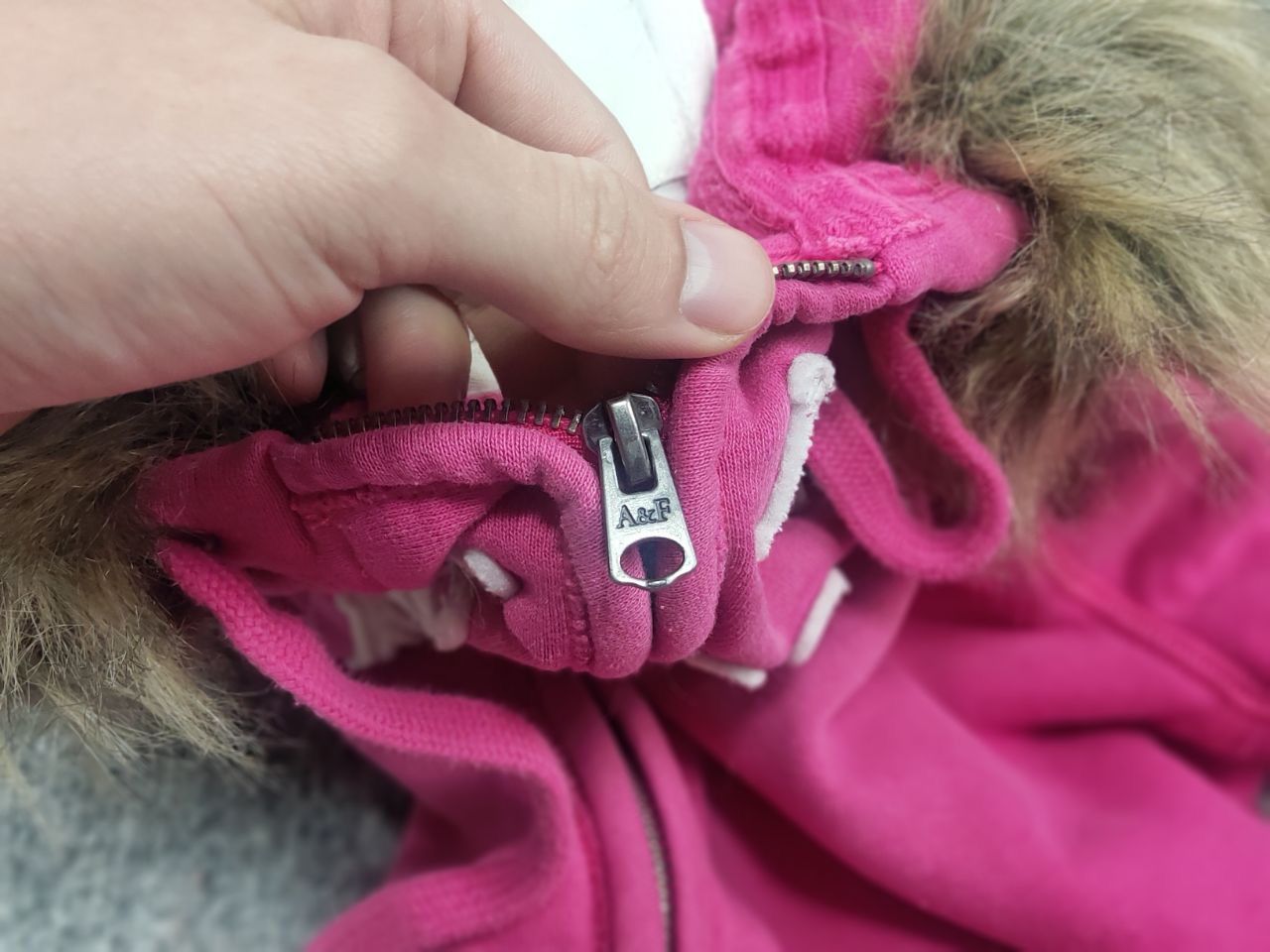 If Six Was Nine Rare Vintage Abercrombie Fur Zip Hoodie if six was nine Y2K Size L / US 10 / IT 46 - 15 Thumbnail