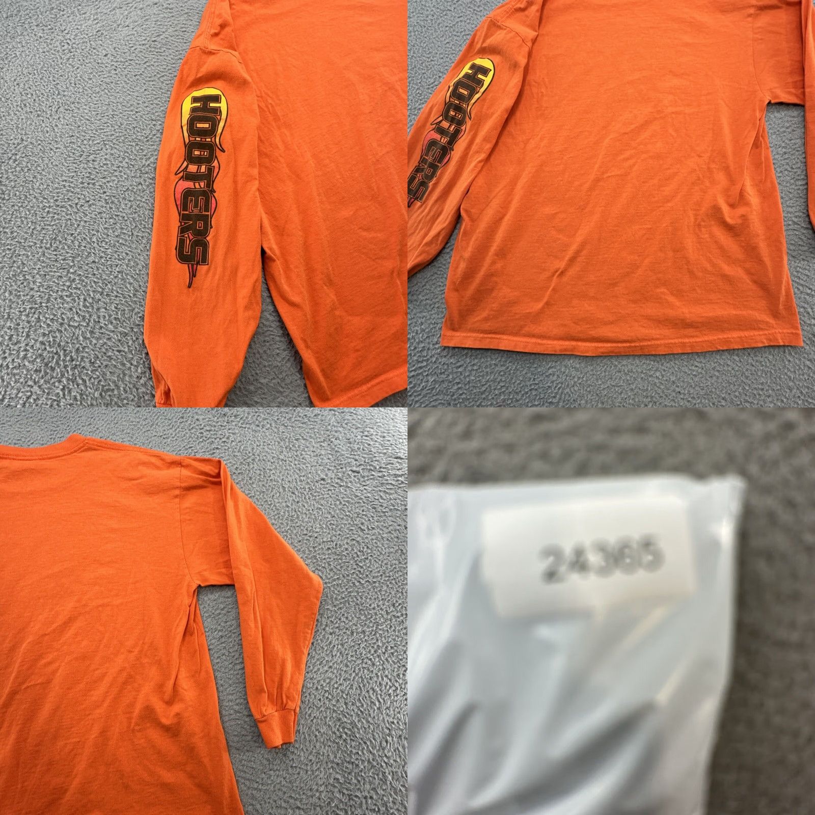 Delta VINTAGE 90’s Hooters Flames Graphic Long Sleeve Shirt Size Large Orange Delta Size US L / EU 52-54 / 3 - 9 Thumbnail
