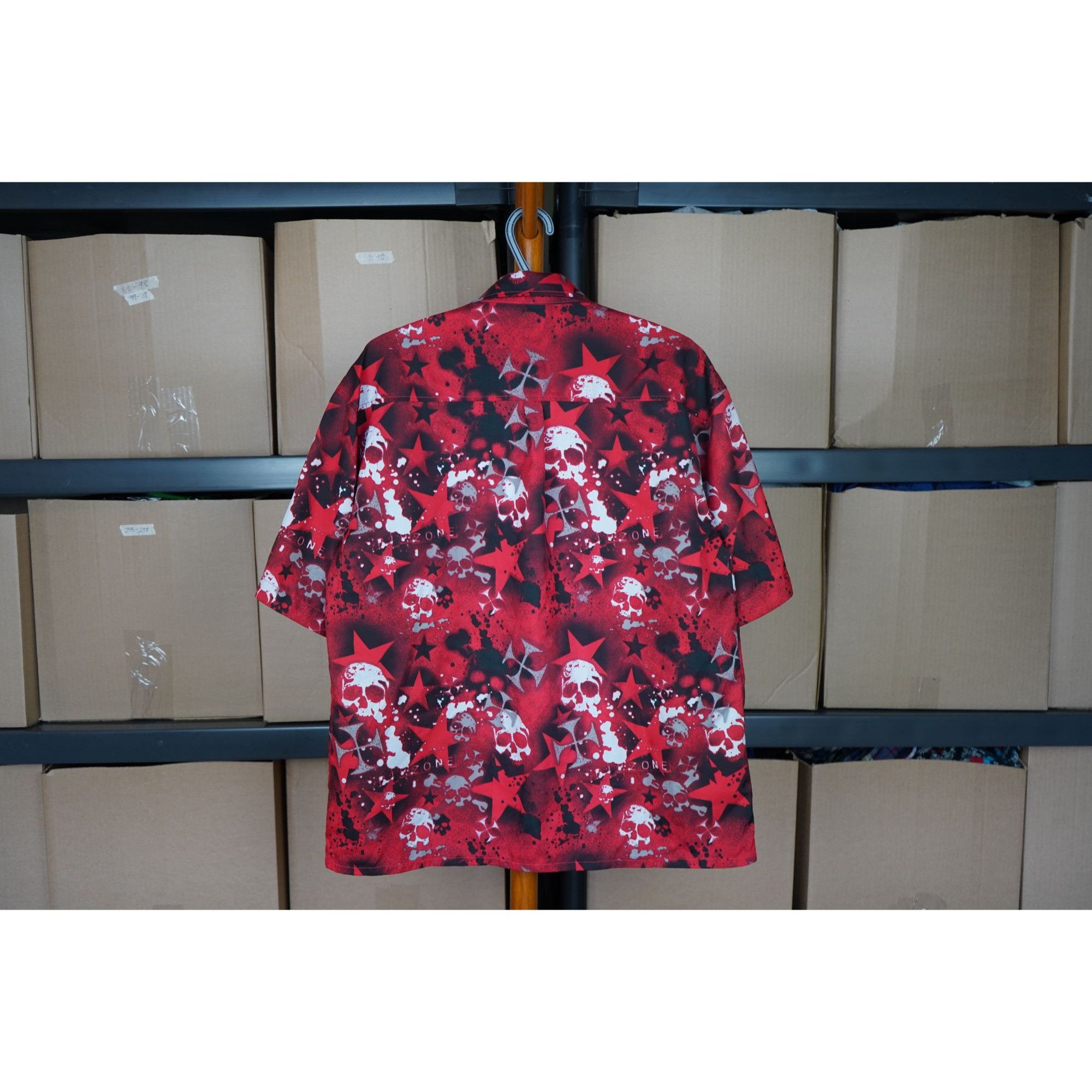 Vintage Y2K Ripzone Skull Art Red Men's M Vintage Shirt #366 Size US M / EU 48-50 / 2 - 2 Thumbnail