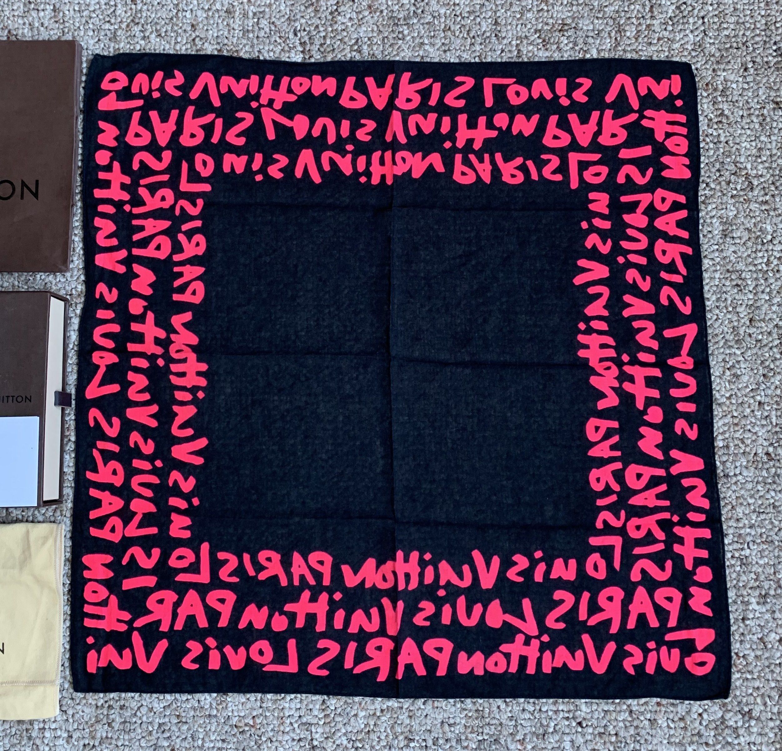 Louis Vuitton × Stephen Sprouse S/S 2001 Louis Vuitton x Stephen Sprouse Graffiti Scarf Size ONE SIZE - 3 Thumbnail