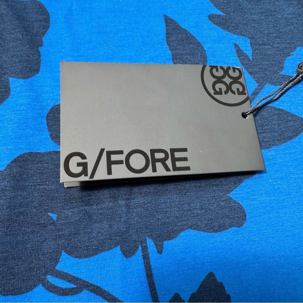 G/FORE NWT New $155 G/FORE Tonal Floral Luxe Quarter Zip Golf Blue Size US L / EU 52-54 / 3 - 7 Thumbnail