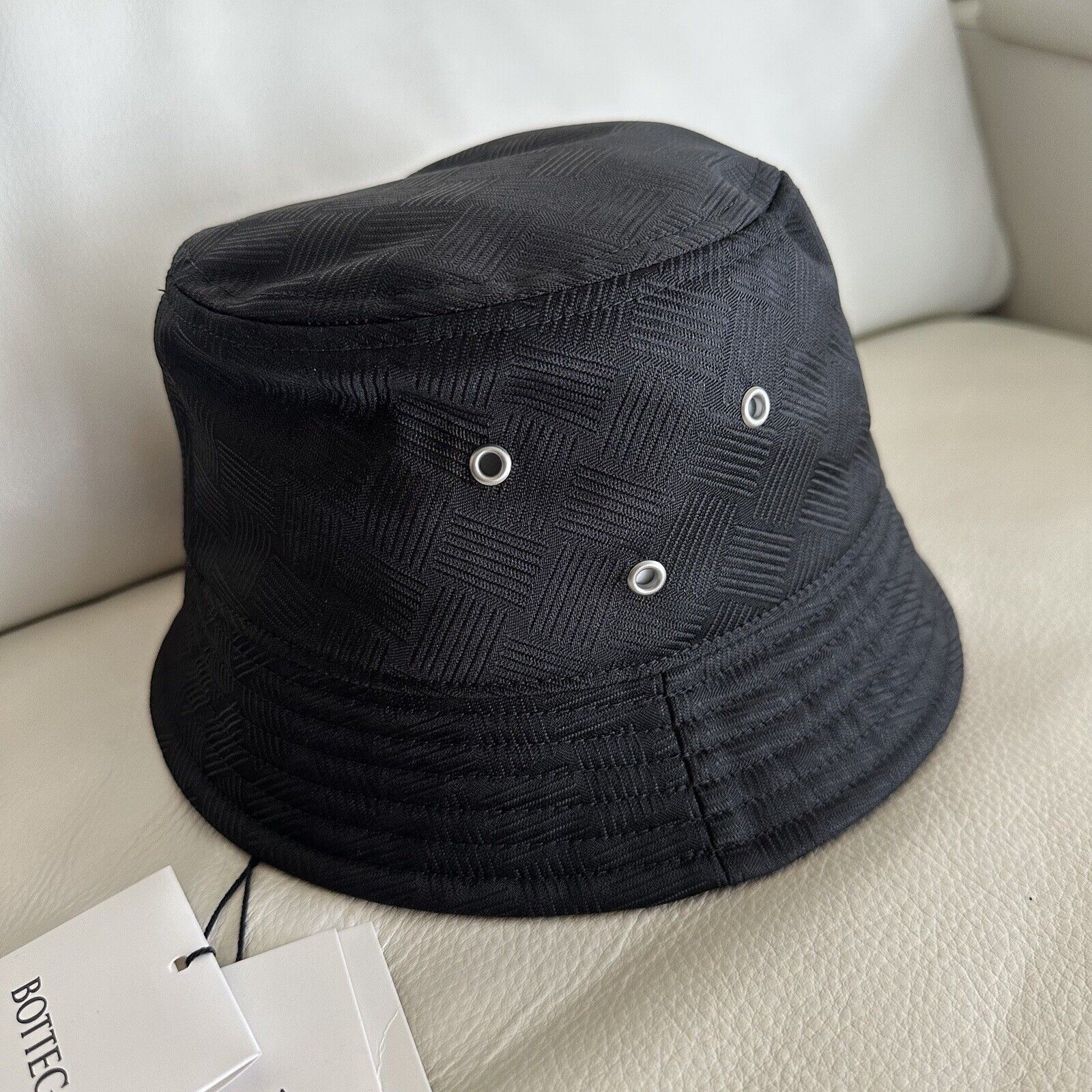 Bottega Veneta NWT Bottega Veneta Intrecciato Jacquard Bucket Hat in Black Size ONE SIZE - 4 Thumbnail