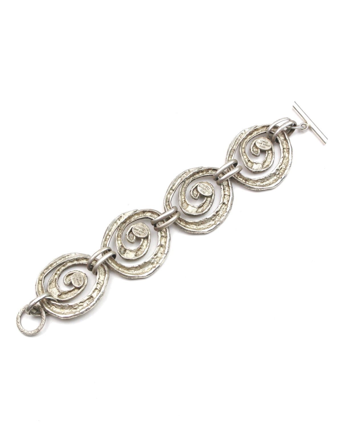 Vintage 1990S CAROLE SAINT GERMAIN PARIS SPIRAL TOGGLE BRACELET Size ONE SIZE - 3 Thumbnail