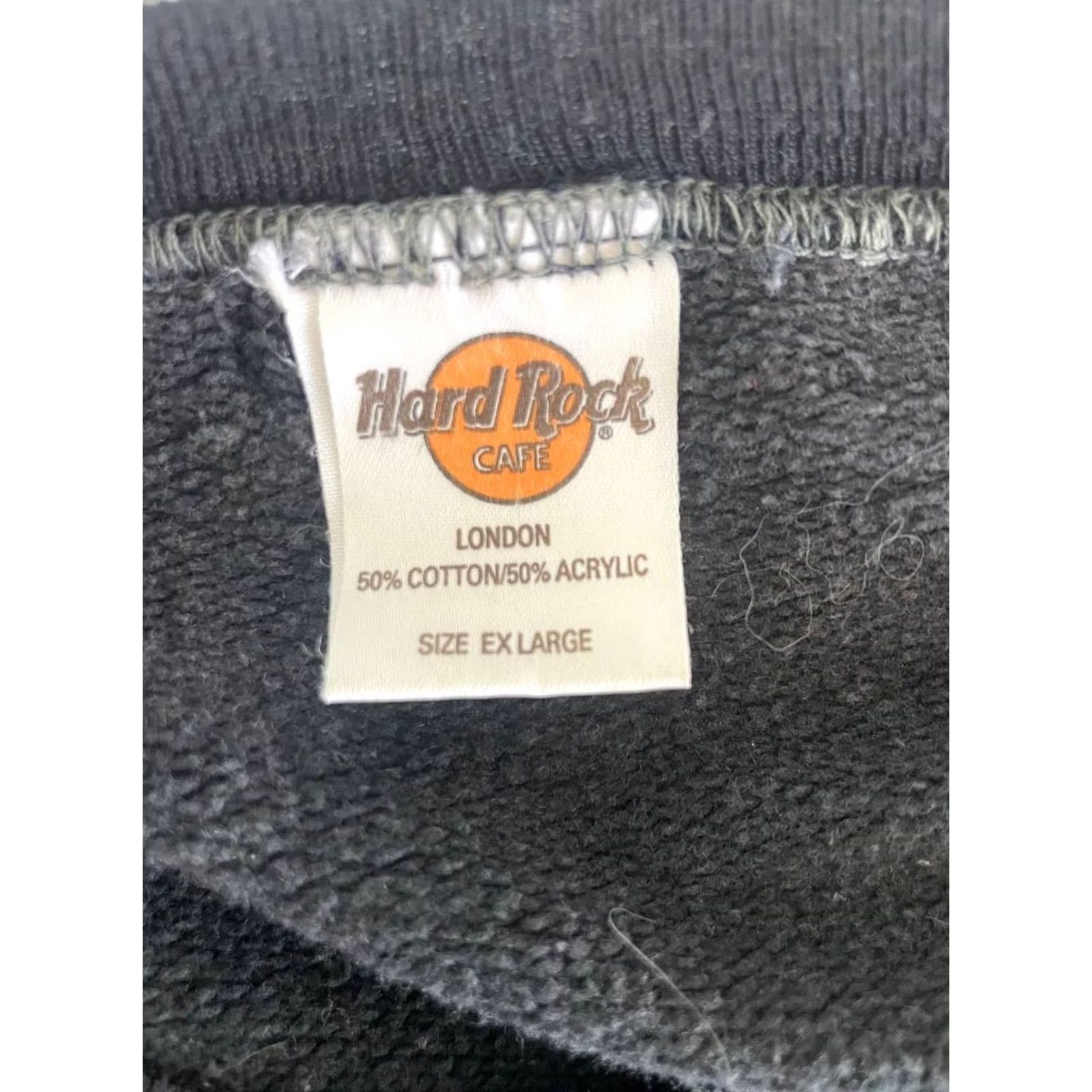 Hard Rock Cafe Hard Rock Cafe London Sweatshirt Men XL Black Cotton Wool Crew Neck Vintage Size US XL / EU 56 / 4 - 3 Thumbnail