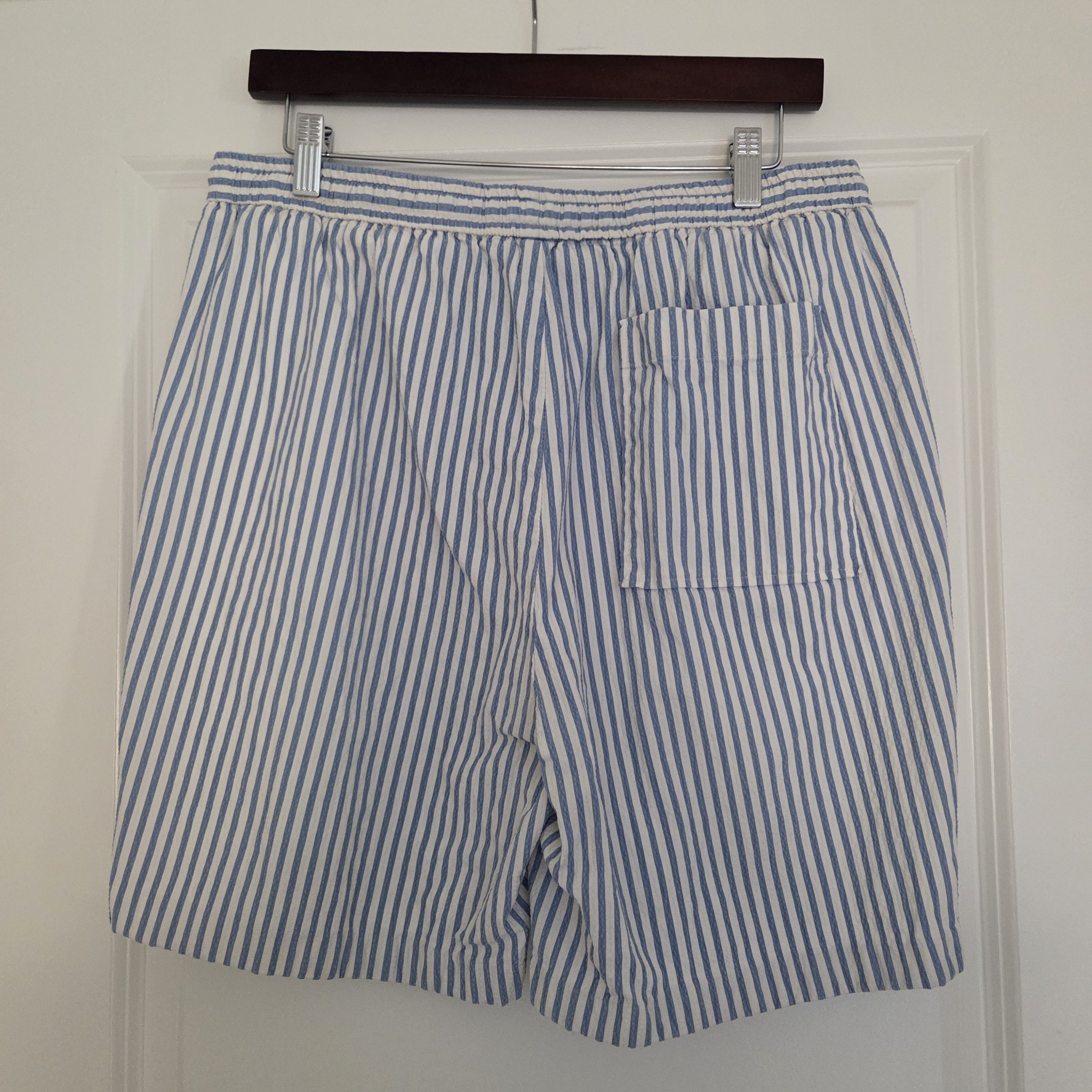 Other Cavour blue/white seersucker drawstring shorts Size US 32 / EU 48 - 2 Thumbnail