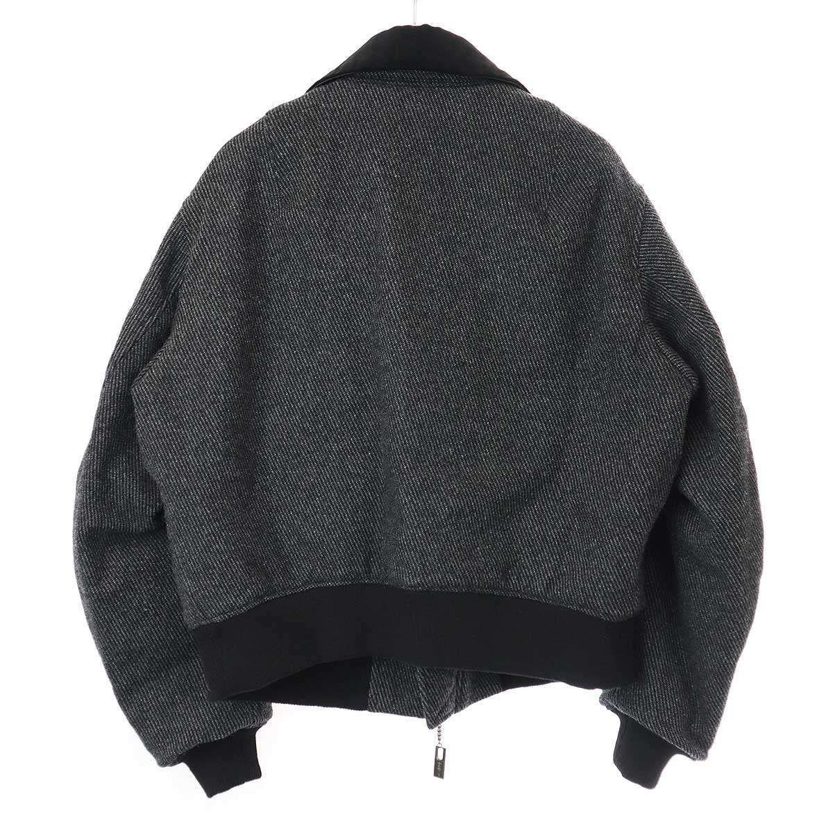 Yohji Yamamoto Yohji Yamamoto PourHomme 24AW CARSE TWEED FLIGHT JACKET Size US M / EU 48-50 / 2 - 2 Thumbnail
