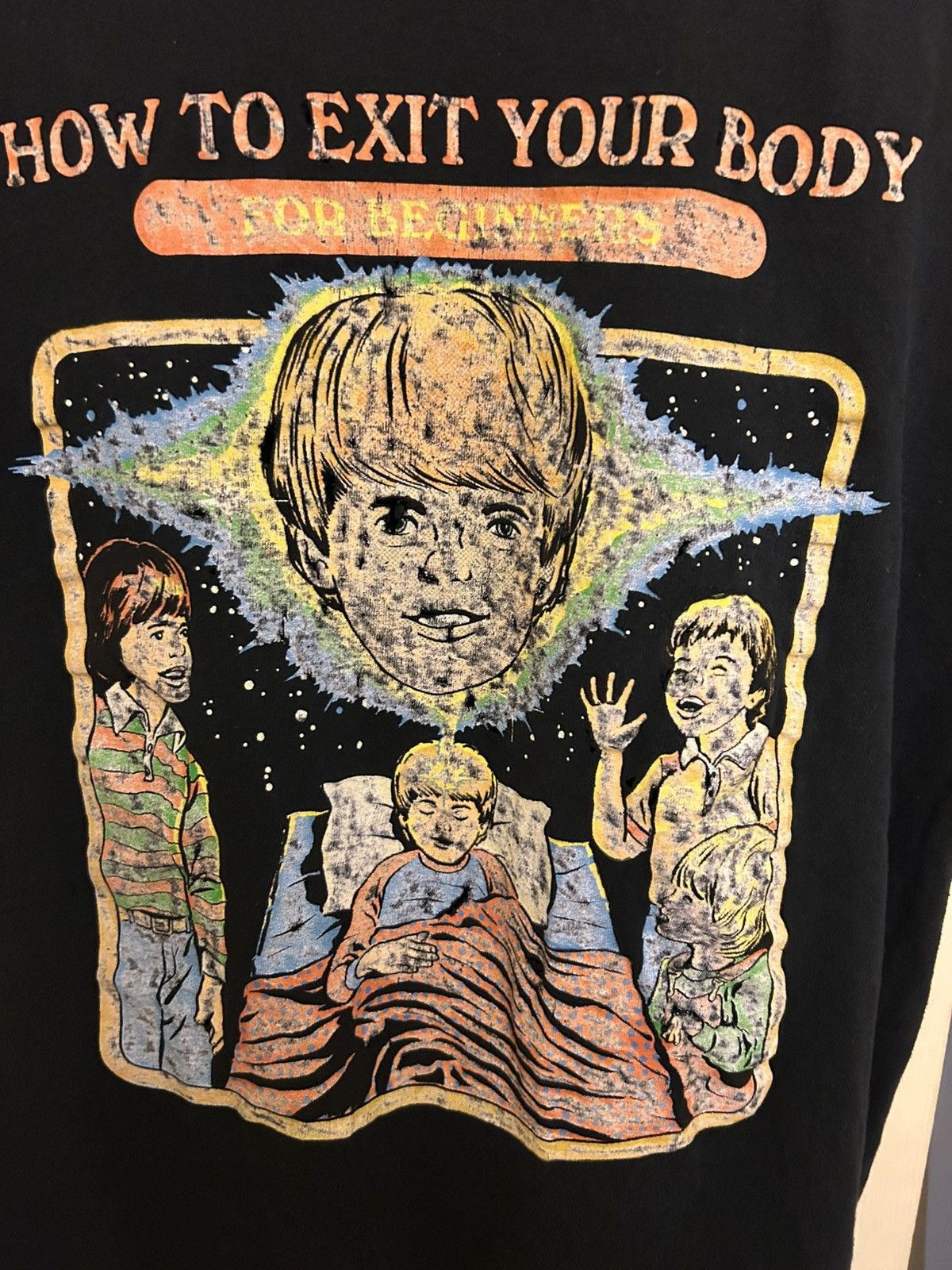 Vintage VINTAGE SUPER WORN HOW TO EXIT YOUR BODY tshirt Size US XL / EU 56 / 4 - 2 Thumbnail
