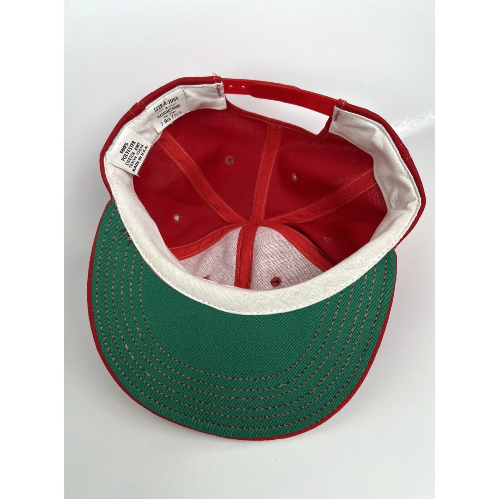Vintage VINTAGE Red Snapback Hat Knit Stretch USA 90s Men One Size Adjustable Cap Size ONE SIZE - 7 Thumbnail