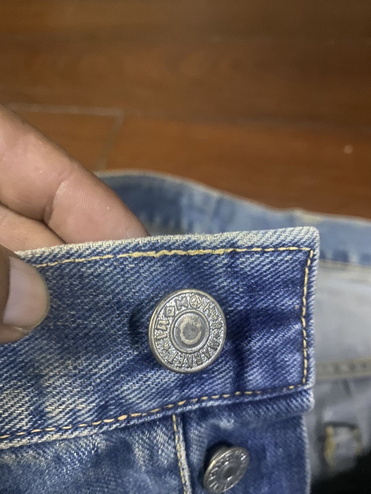 Blue Blue Japan × Japanese Brand × Vintage FIRE 🔥 Vintage HR Market Blue Blue selvedge distressed B-1 Size US 34 / EU 50 - 19 Thumbnail