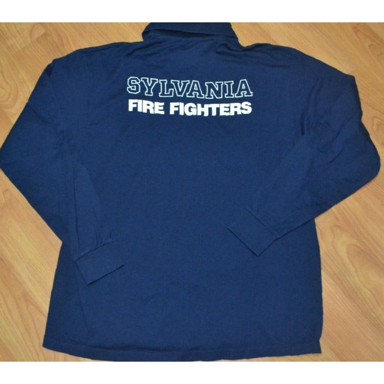 Jerzees VINTAGE Sylvania OH Firefighter IAFF Local 2243 Long Sleeve Polo Shirt Large Size US L / EU 52-54 / 3 - 3 Thumbnail