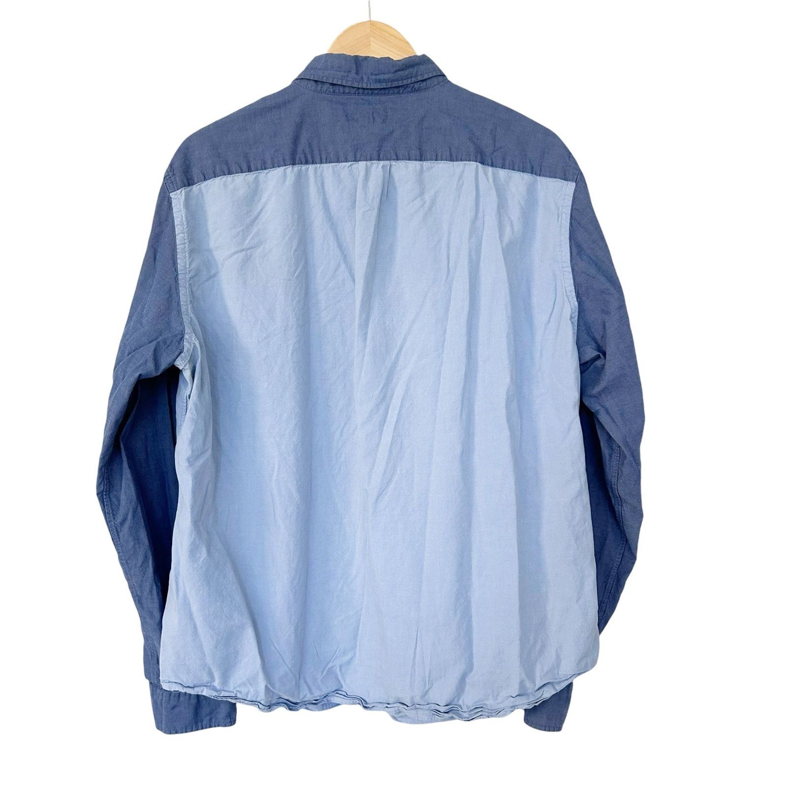J.Crew J. Crew Sunwashed Oxford Two Tone Denim Button Down Sz XL Size US XL / EU 56 / 4 - 5 Thumbnail