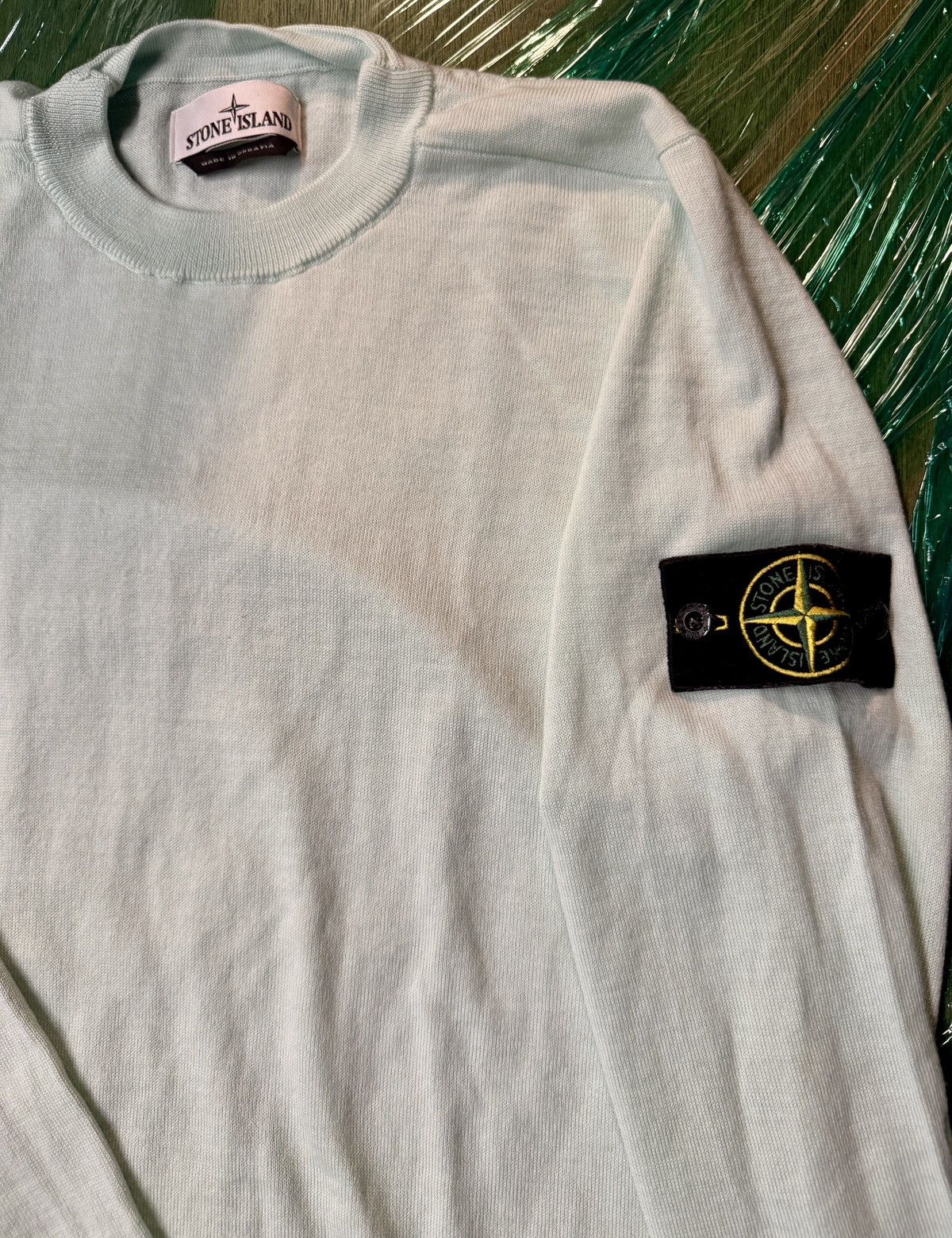 Stone Island Stone Island 100% Wool Sweater Size Small Light Blue Summer Size US S / EU 44-46 / 1 - 3 Thumbnail
