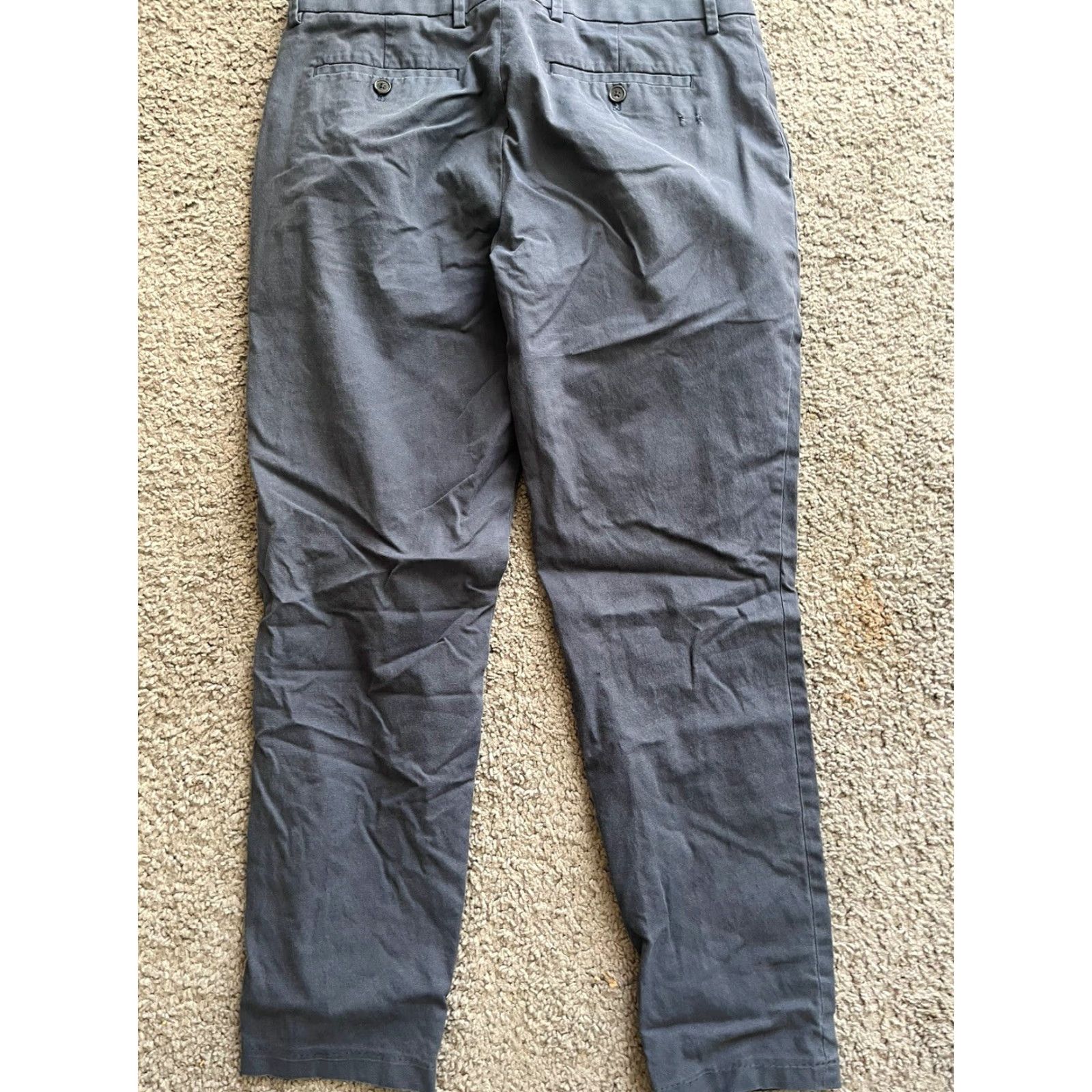 Banana Republic Banana Republic Slim Fit Dress Pants 35x32 Navy Blue Flat Front Cotton Blend Dress Pants Slim Straight Men Navy Blues 35 32 Vintage No Size US 35 - 3 Thumbnail