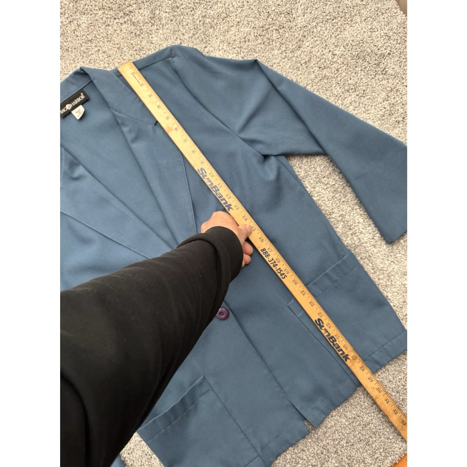 Vintage VINTAGE Sag Harbor Blazer Size 10 Blue 90s Y2K Patch Pockets Business Womens Size L / US 10 / IT 46 - 2 Thumbnail