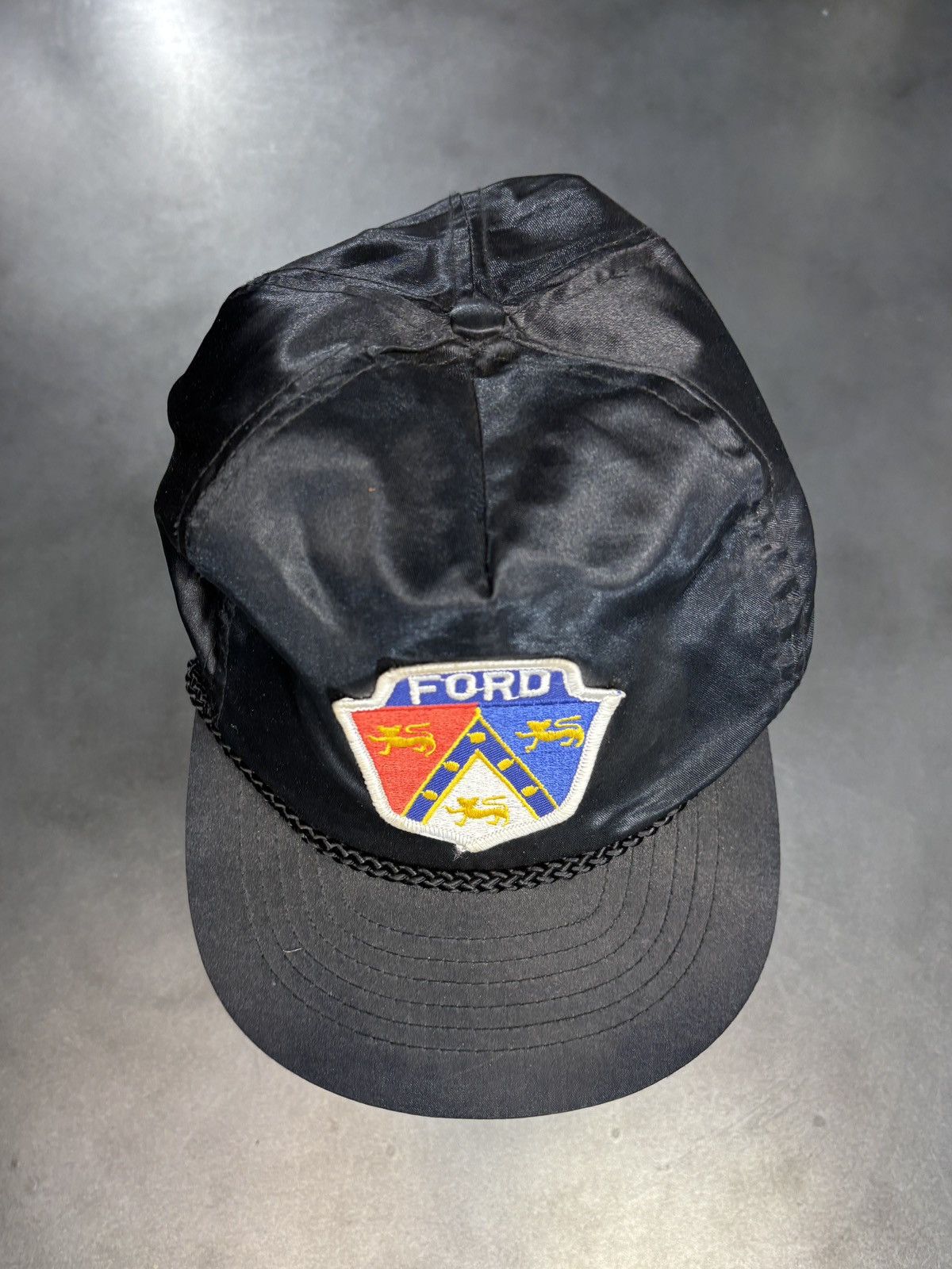 Ford × Vintage Vintage Satin Hat 1980s Trucker Hat Ford Motors 1970s Snap Size ONE SIZE - 7 Thumbnail