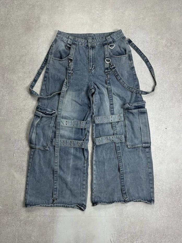 Vintage Bondage Denim Y2K Baggy Raver Pants 31