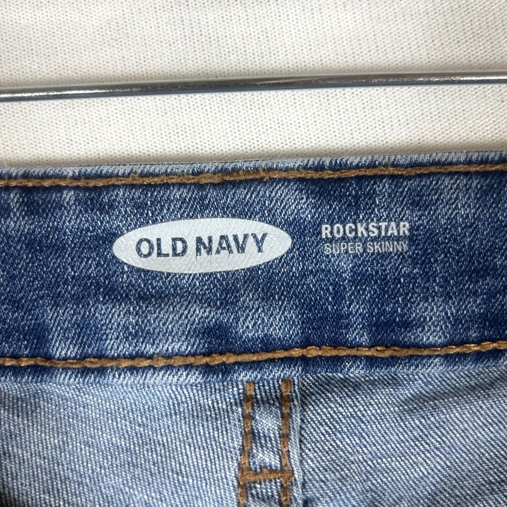 Old Navy Old Navy Rockstar Skinny Jeans Womens Size 2 Blue Denim Mid Rise Slim Fit Pockets Stretch Size 26" / US 2 / IT 38 - 4 Thumbnail