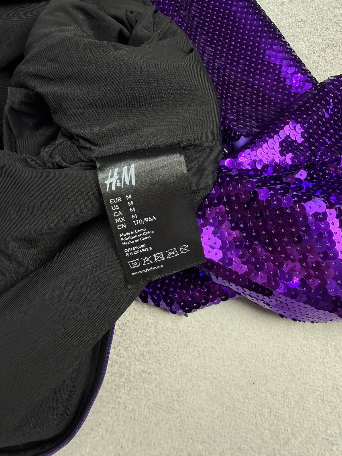 Paco Rabanne Paco Rabanne H&M Purple Sequin Crop Top Size M Size M / US 6-8 / IT 42-44 - 10 Thumbnail