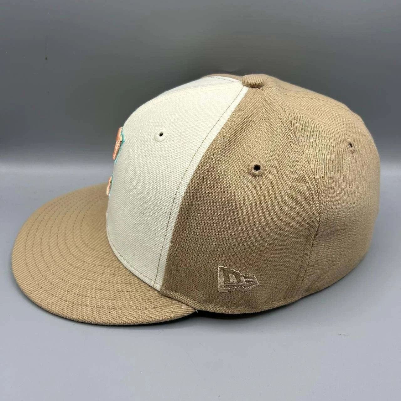 New Era Cleveland Indians Guardians Hat Men 7 1/2 Brown MLB Fitted Size ONE SIZE - 4 Thumbnail