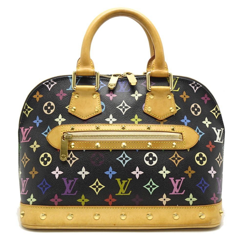 Louis Vuitton Multicolor Alma Noir Handbag Black