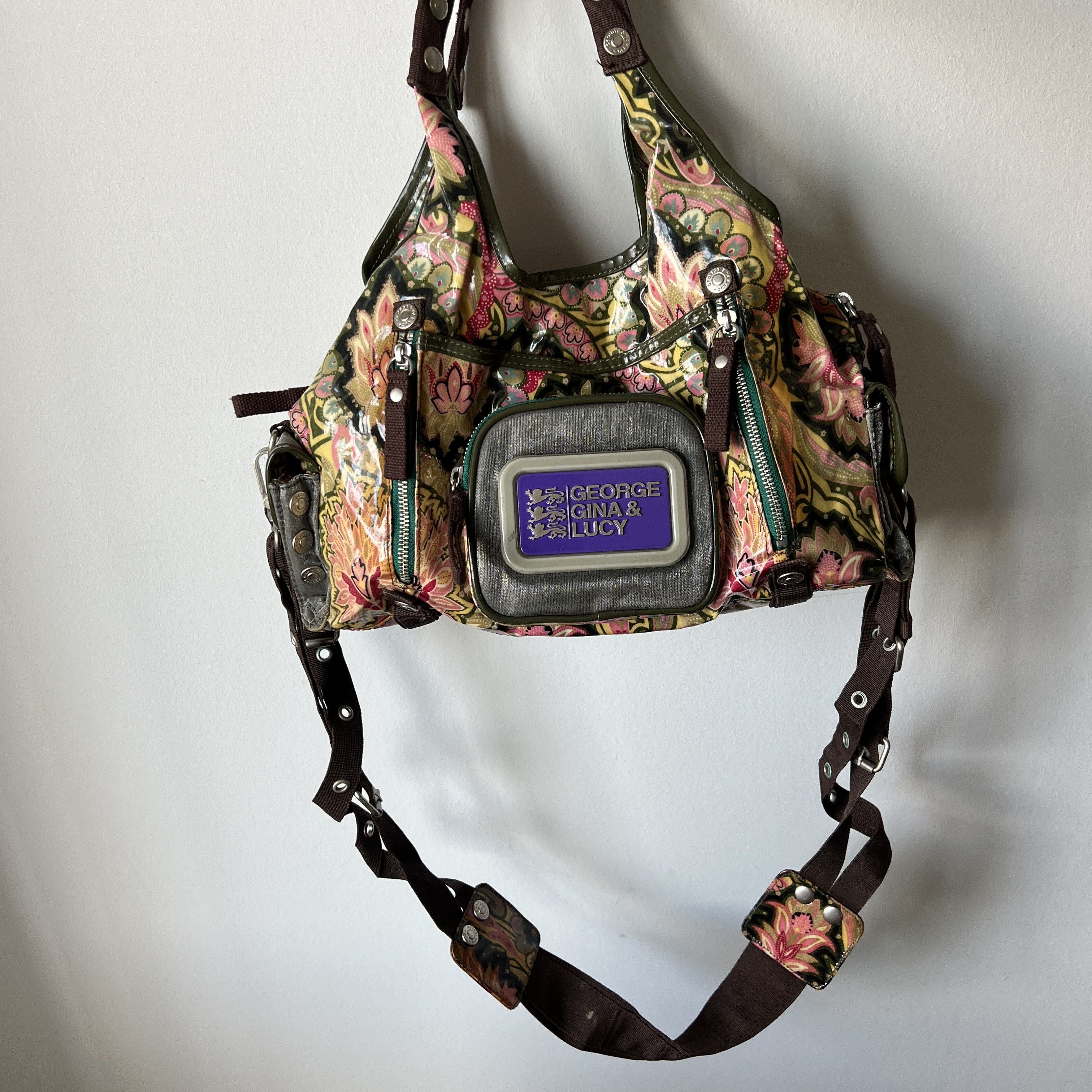 George Gina & Lucy Vintage GEORGE GINA & LUCY WAHUNA HAI Vinyl 2005 Floral Bag Size ONE SIZE - 5 Thumbnail