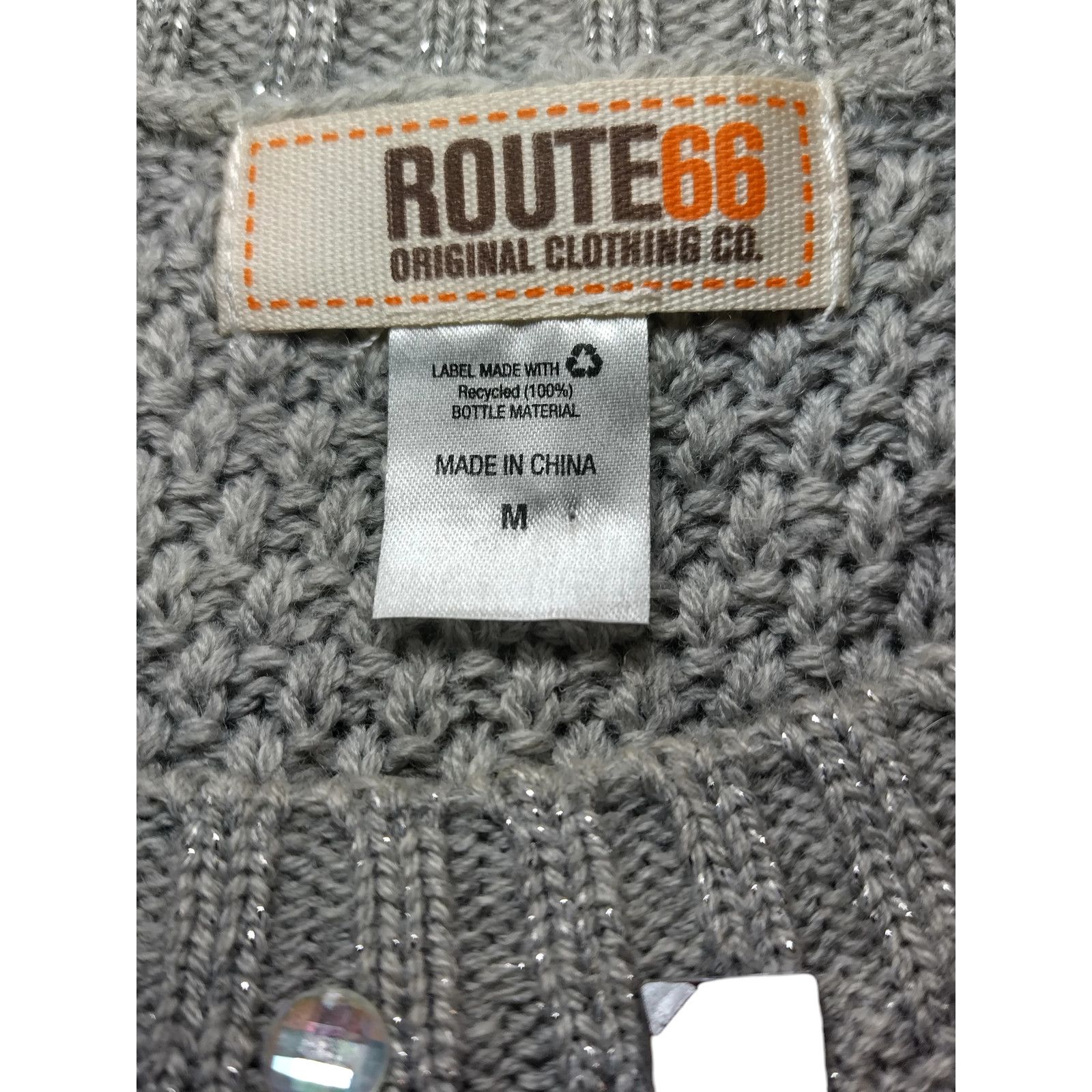 Route 66 Route 66 Sweater Long Sleeves Rhinestones Knit Gray Sz Md Size M / US 6-8 / IT 42-44 - 12 Thumbnail