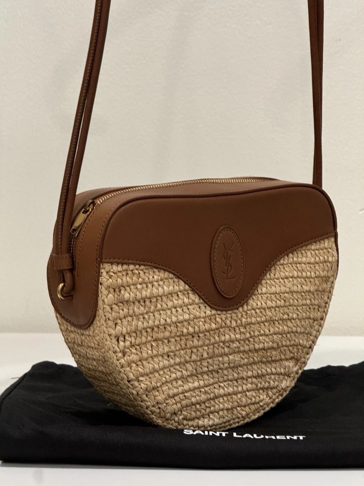 Yves Saint Laurent Saint Laurent Raffia Le Coeur Shoulder Bag Size ONE SIZE - 7 Thumbnail